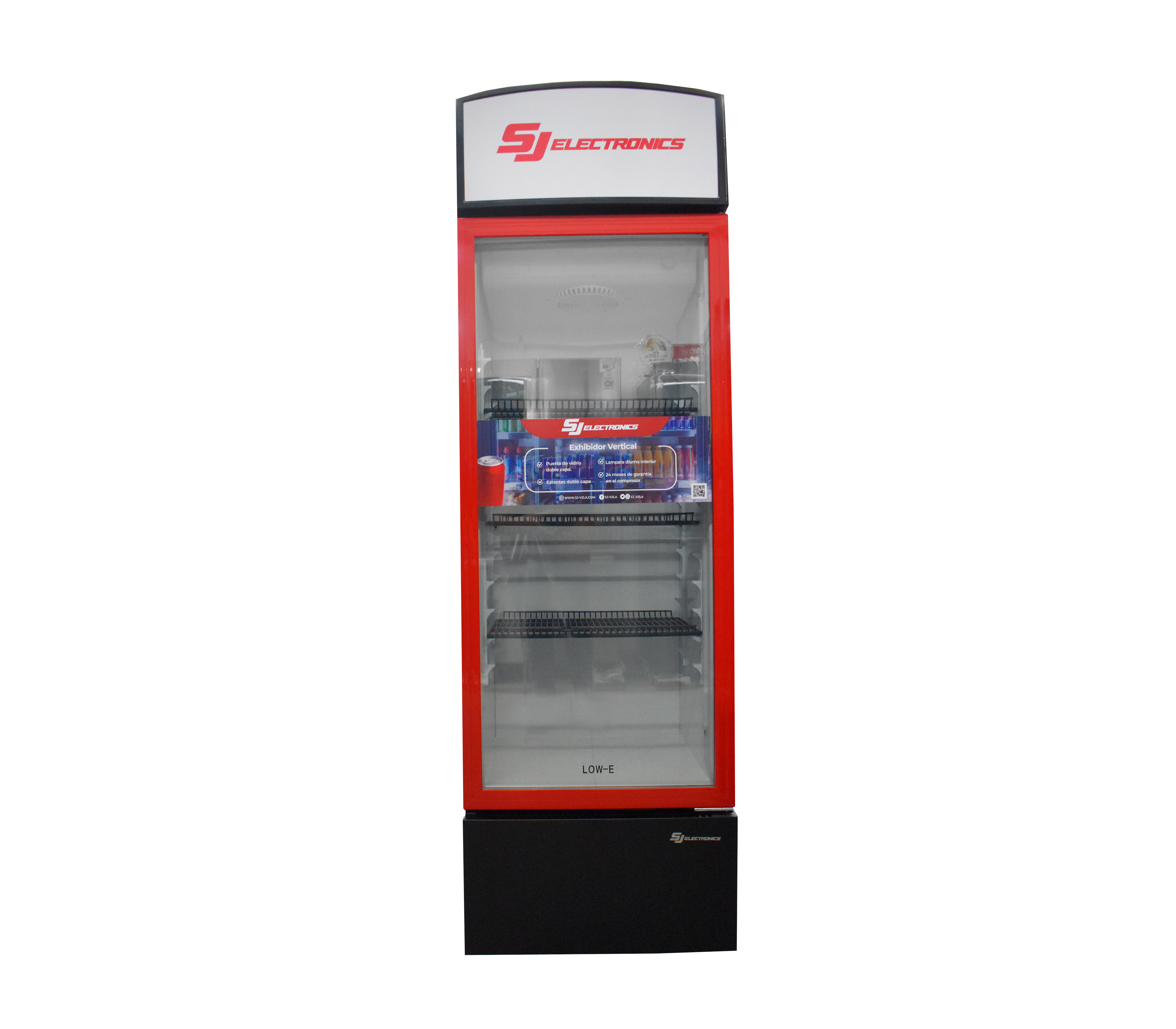 SJ 220 Vertical Display Freezer 220L - Commercial Refrigerator for Restaurants, Grocery Stores & Retail - SJ Electronics