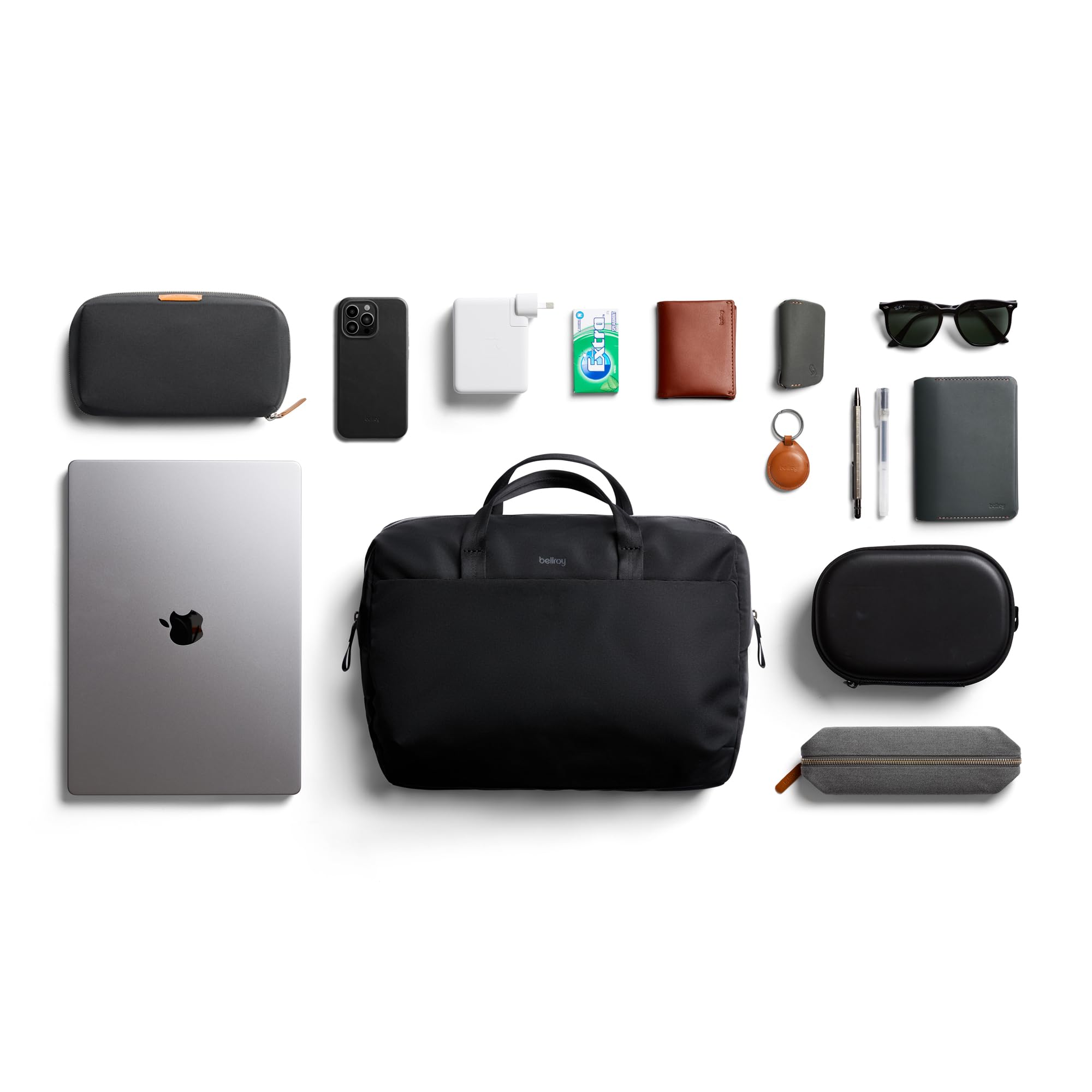 Bellroy Via Work Bag 14L Laptop Messenger Bag for Men & Women - Durable Water-Resistant Black Business Backpack for Work, Commute & Travel