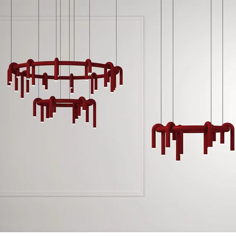 Elegant U-Shaped Chandelier - Modern Crystal Ceiling Light Fixture for Dining Room, Living Room & Bedroom | Perfect for Home Decor, Wedding & Luxury Interior Lighting