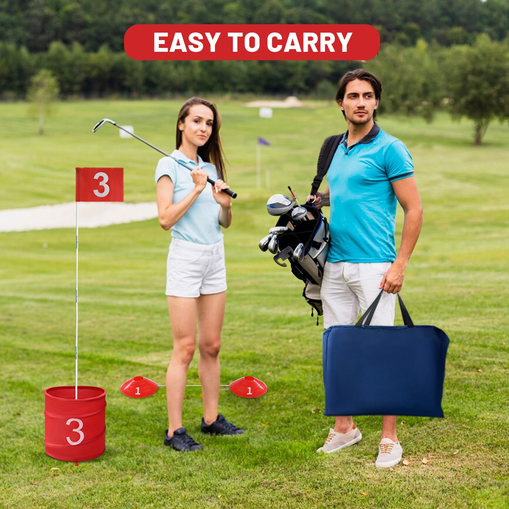 **Premium 6-Hole Golf Bucket Yard Game Set with Balls & Flag – Portable Outdoor & Indoor Golf Course for Adults & Family – Perfect for Lawn, Park, Beach, Camping, Hotel & Backyard Fun**