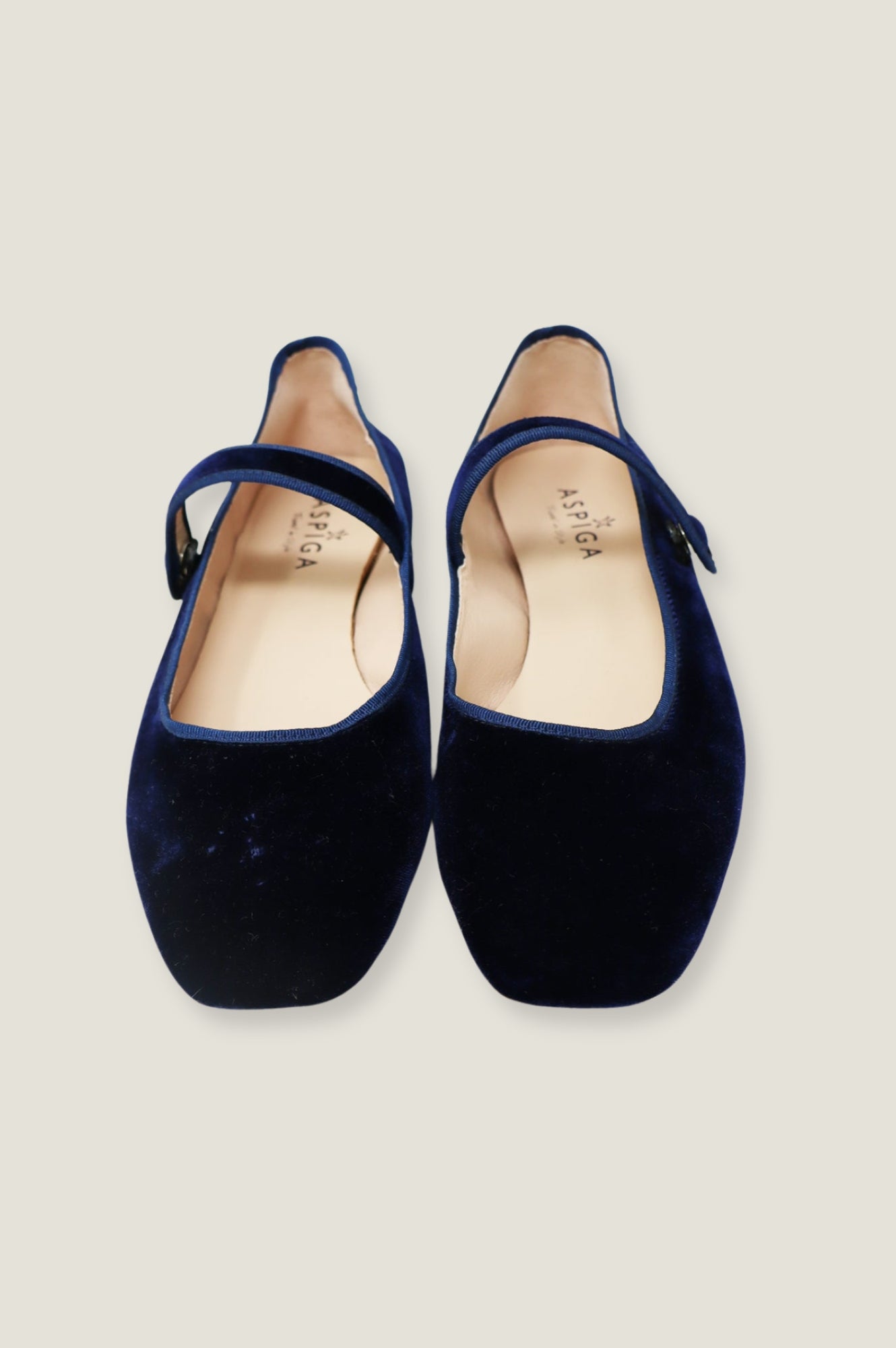 Velvet Mary Jane Shoes for Women - Navy Blue Comfortable Flats - Perfect for Work, Parties & Casual Wear