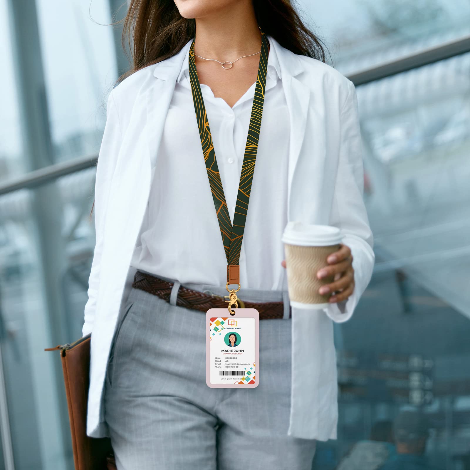 Neck Lanyard Keychain for Keys, ID Badges & Cards - Work & Travel Use