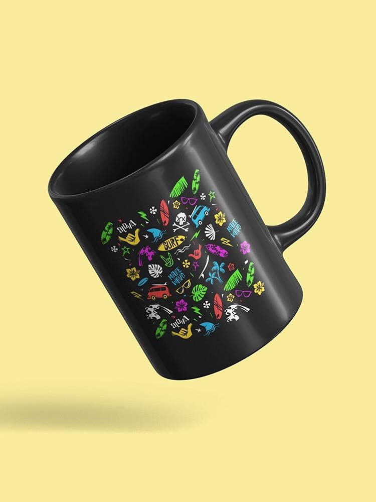 Smartprints Surf & Wave Design Ceramic Coffee Mug - Unisex, Durable & Stylish for Home, Office, or Beach Use - Perfect Gift for Surf Lovers
