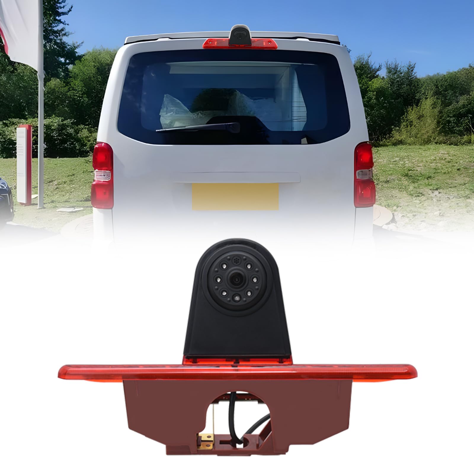 KAOLALI Waterproof Car Backup Camera with IR Night Vision - Universal Rear View Parking Reverse Camera for Peugeot Expert, Fiat Scudo, Citroen Jumpy, Toyota (2007-2016 Models) | Perfect for Safe Night Driving & Tight Parking Spaces