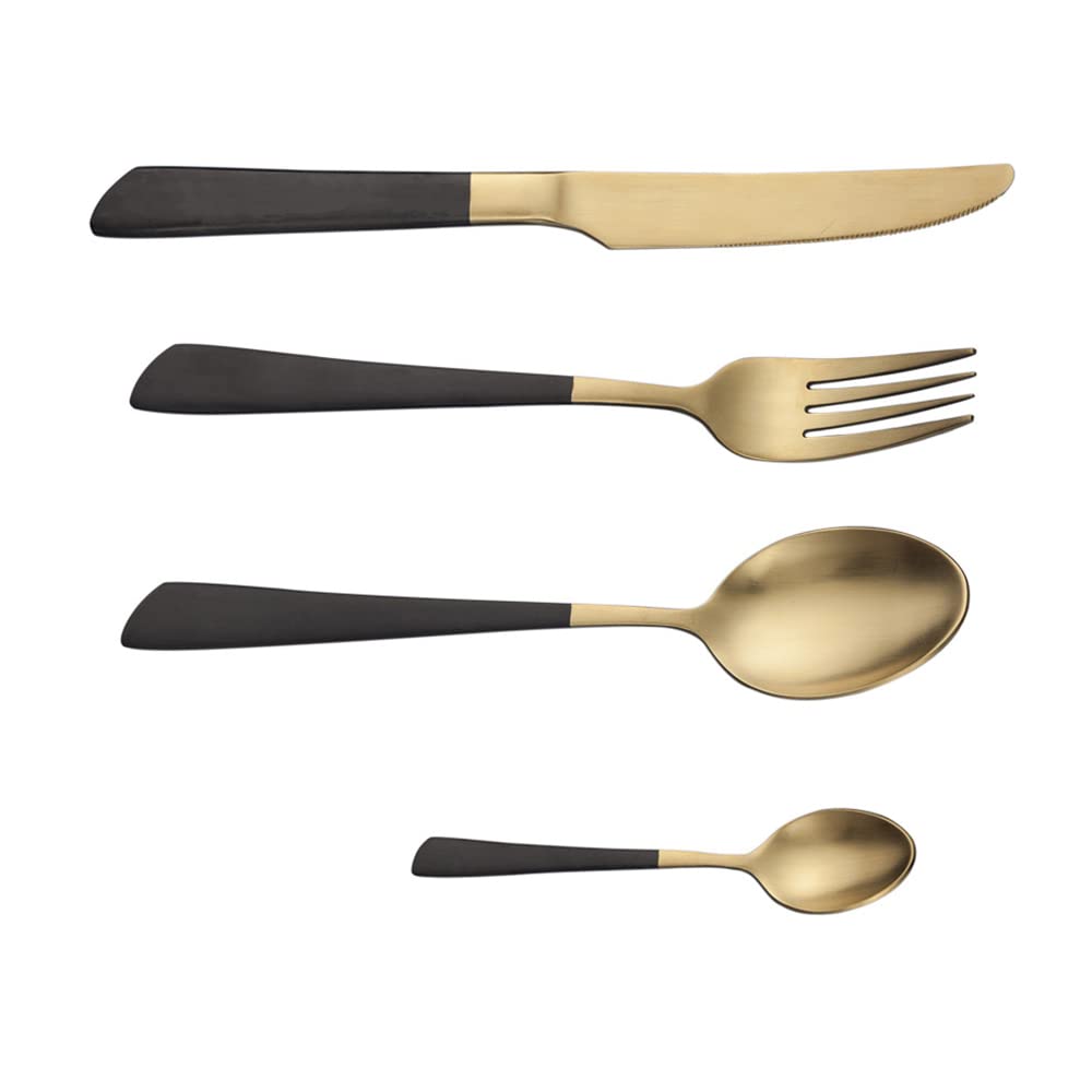 Premium Titanium Plated Black Stainless Steel Flatware Set - 12-Piece Kitchen & Dining Utensil Collection with Spoon, Fork & Knife - Elegant Dishwasher Safe Tableware for Restaurants, Weddings & Dinner Parties