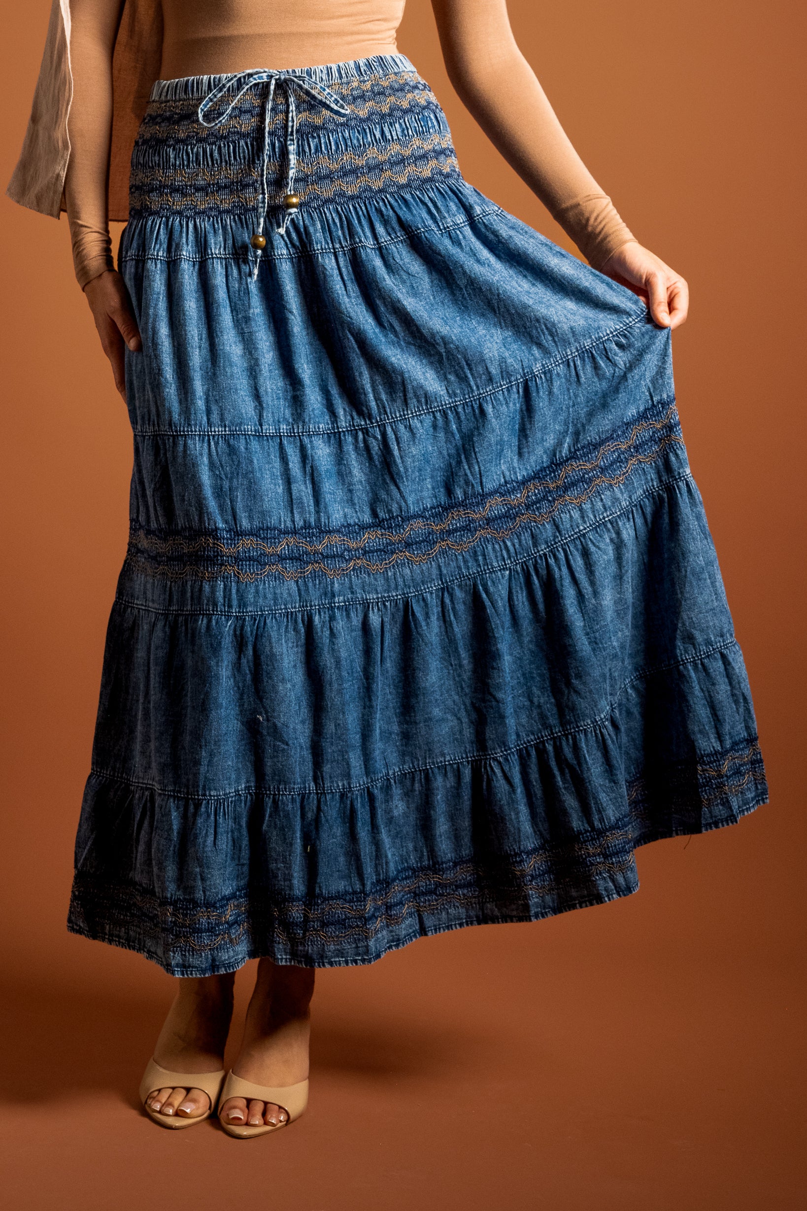Denim with Beige