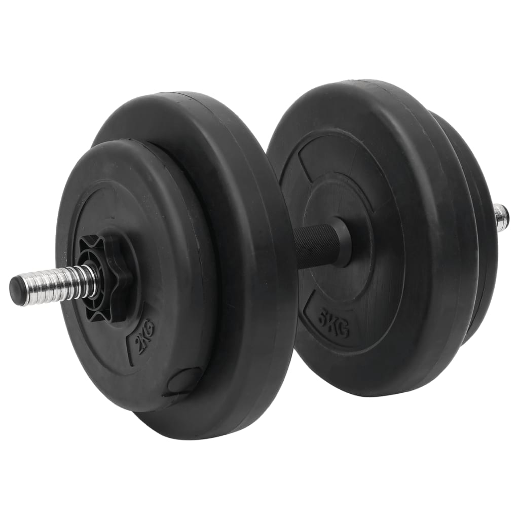 vidaXL Adjustable Curl Barbell and Dumbbell Set with 60kg Weight Plates - Home Gym Strength Training Equipment for Arms, Shoulders & Back Workouts