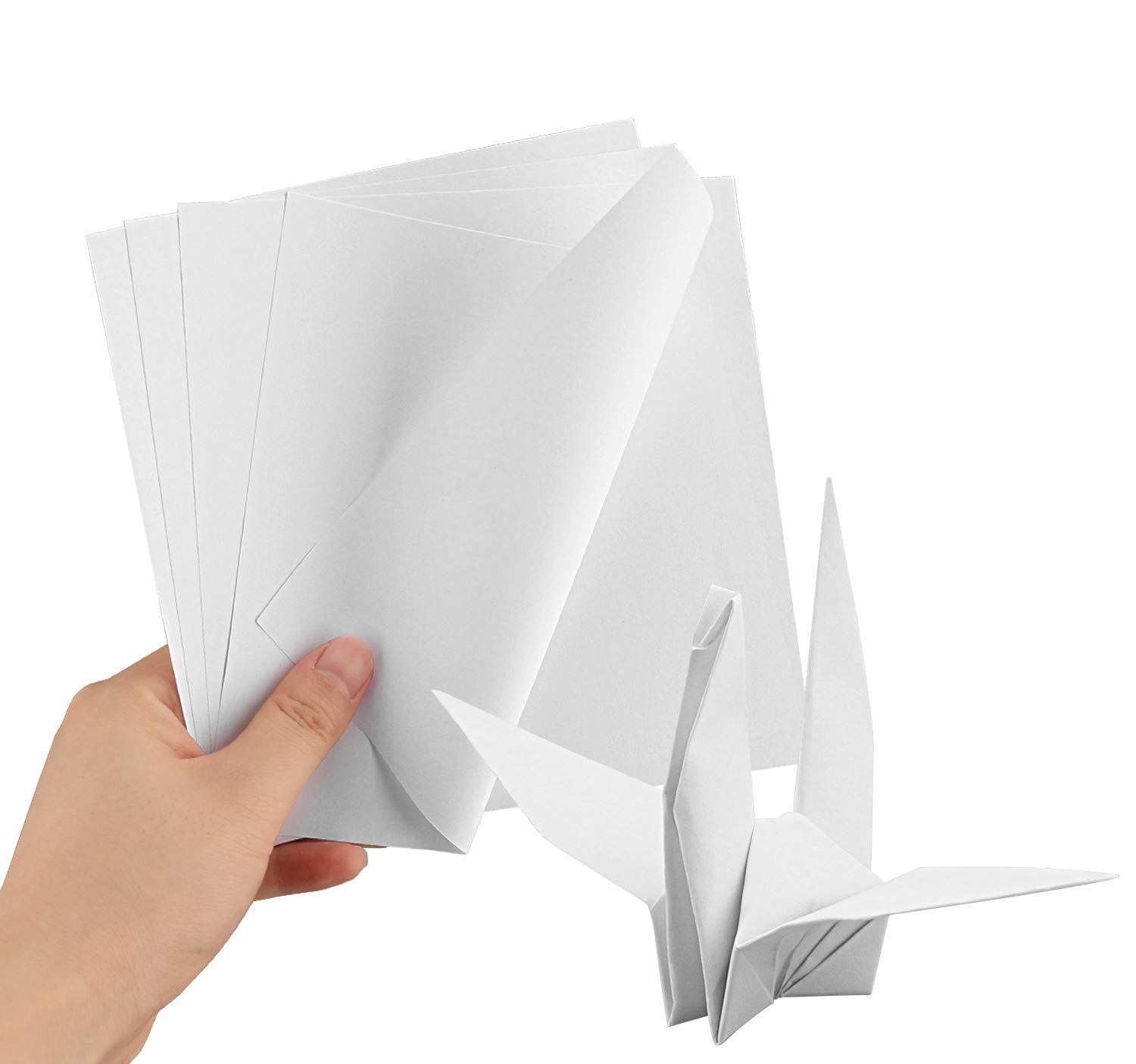 200 Sheets 6x6 Inch White Origami Paper for Crafting, Painting & DIY Projects - Perfect for Scrapbooking, Card Making & Kids Art Activities