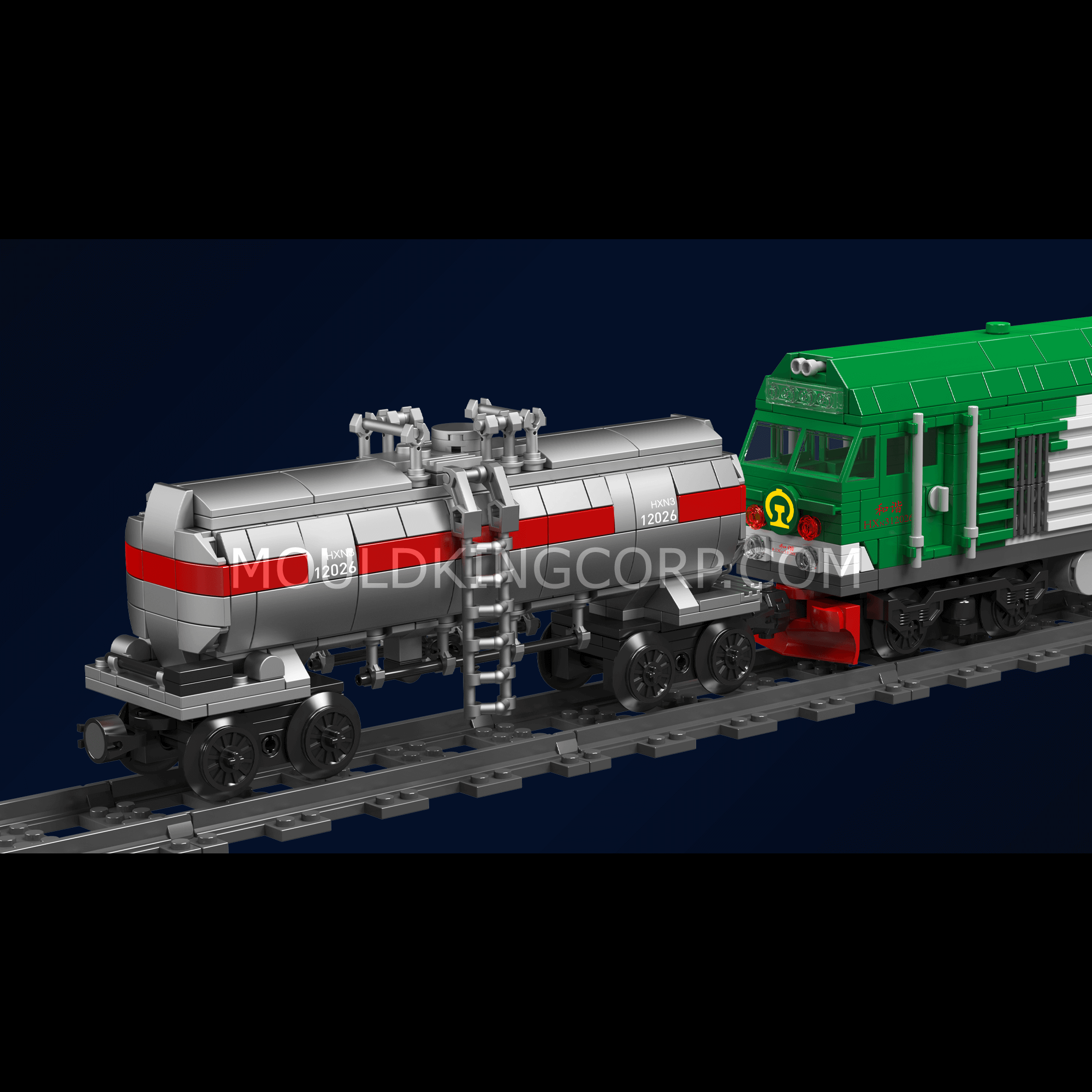 Mould King 12026 HXN 3 Diesel Locomotive Building Blocks Set - 1,090 Pieces STEM Toy for Adults & Kids | Perfect for Train Enthusiasts, DIY Projects & Educational Play