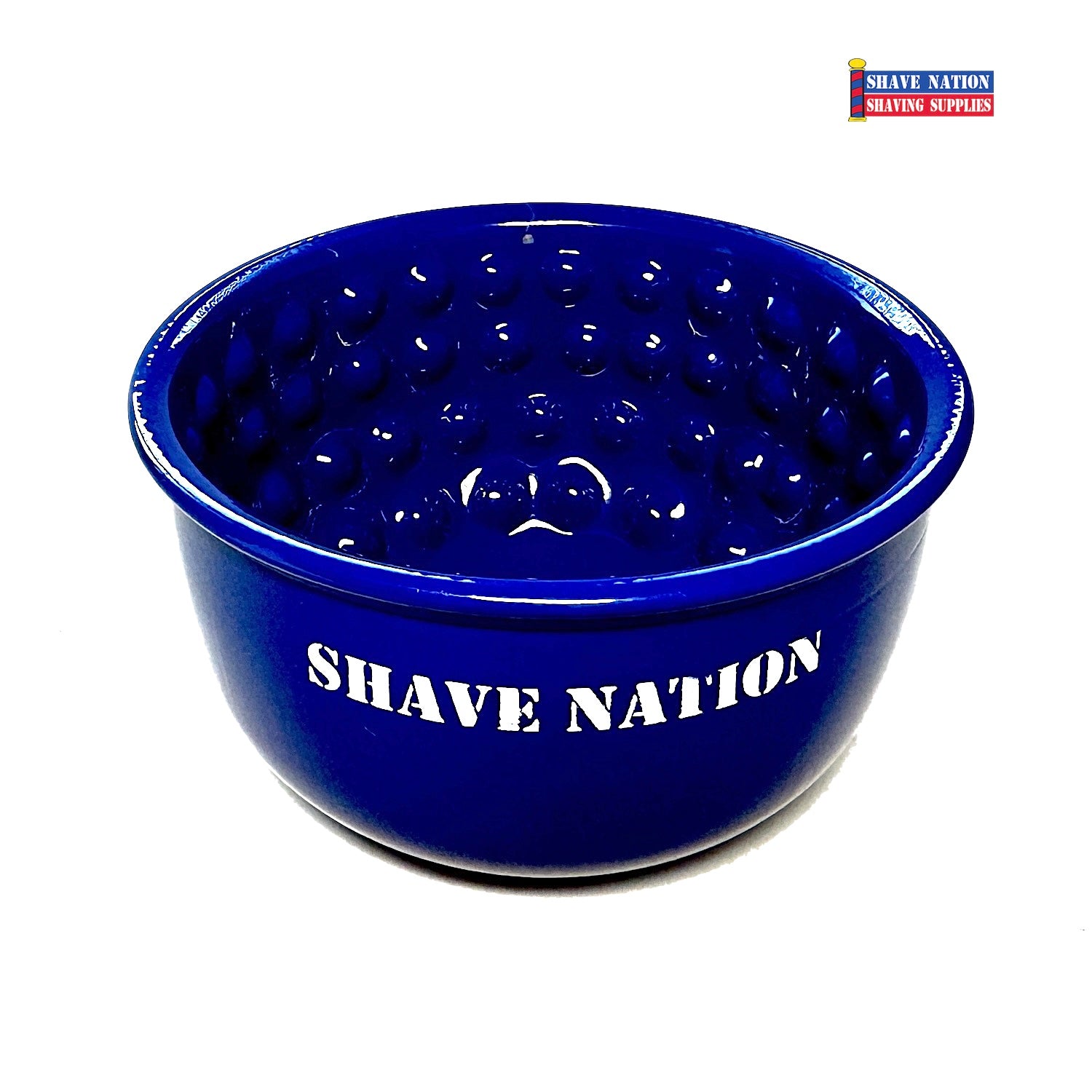 Shave Nation Bumpy Palm Bowl - Premium Shaving Soap Bowl for Men, Non-Slip Grip, Perfect for Wet Shaving & Beard Care - Ideal for Home, Barber Shop & Travel Use