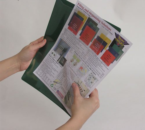 StoreSMART Heavy Duty 25-Pack Green Plastic Paperwork Organizers with Clear Front - Perfect for Office Filing, Home Organization & Document Storage (Model PF8511PQG-25)