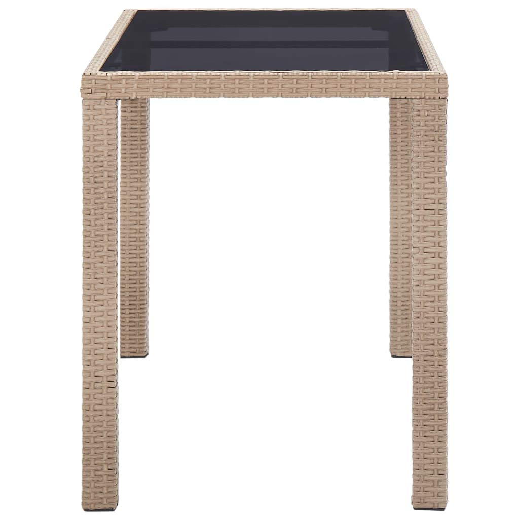 Modern Outdoor Dining Table - Steel Frame & Tempered Glass Top Bistro Table for Patio, Garden, Backyard, Balcony, Poolside | Durable Weather-Resistant Outdoor Furniture for Entertaining & Relaxation