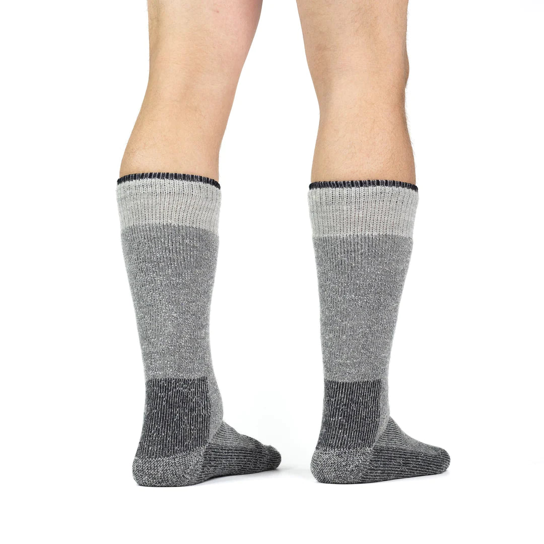 Heavyweight Wool Work Socks for Men - 2 Pack - Mid Calf Boot Socks for Winter & Outdoor Activities