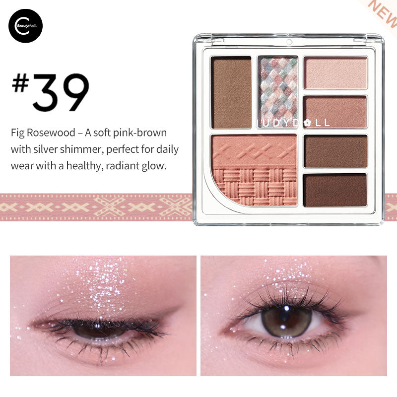 Judydoll Tangram Fun Eyeshadow Palette - 9 Vibrant Matte & Shimmer Colors for Everyday & Party Makeup | Perfect for Professional & DIY Looks