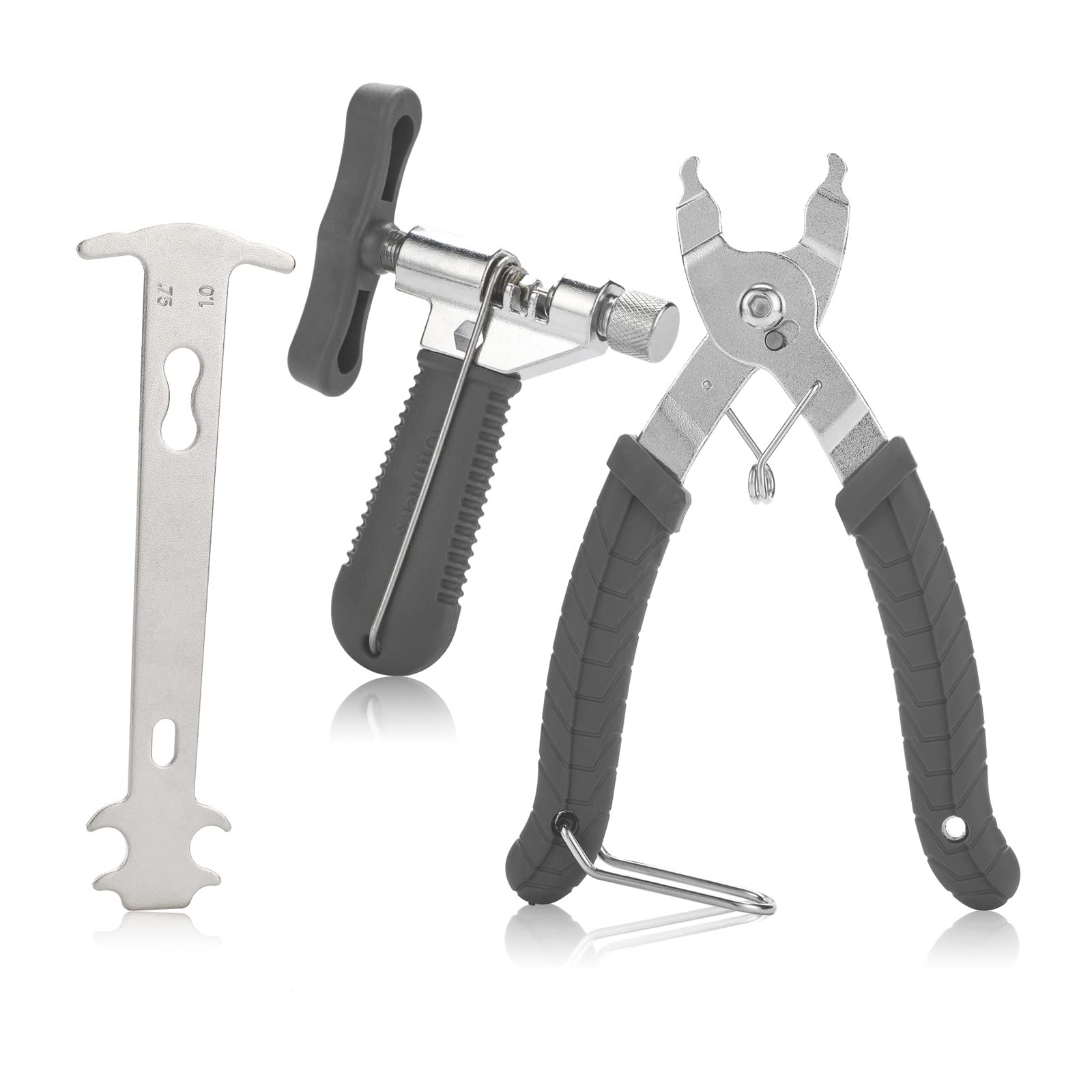 3-Piece Bike Tool Set - Chain Tool, Link Plier & Chain Checker | Professional Bicycle Repair Kit for Mountain & Road Bikes | Perfect for Home Maintenance & Trailside Repairs