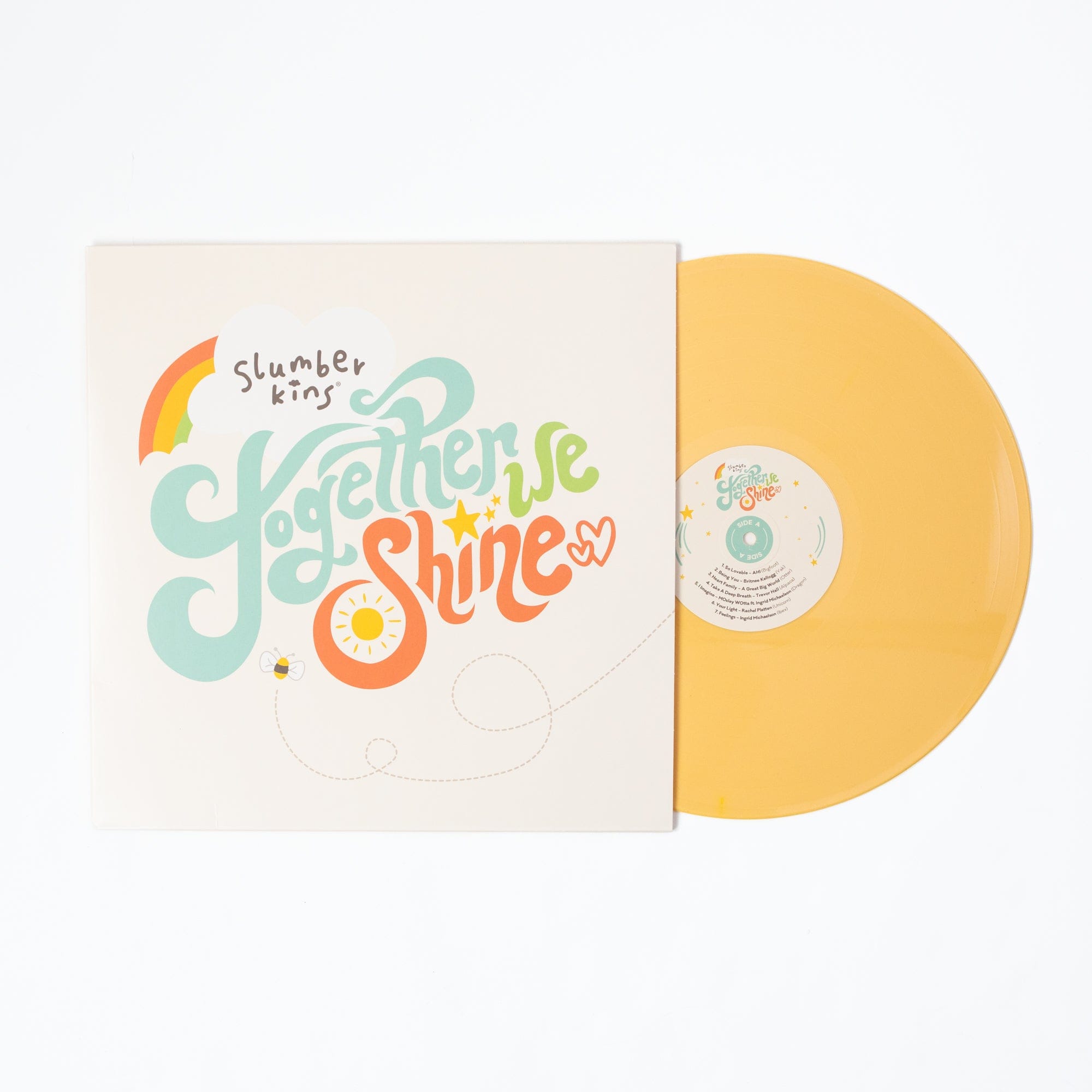 Sunshine Yellow 'Together We Shine' Vol. 1 Vinyl Record - Limited Edition Colored LP for Music Collectors & Retro Enthusiasts | Perfect for Home Listening, Gifts & Vinyl Collections
