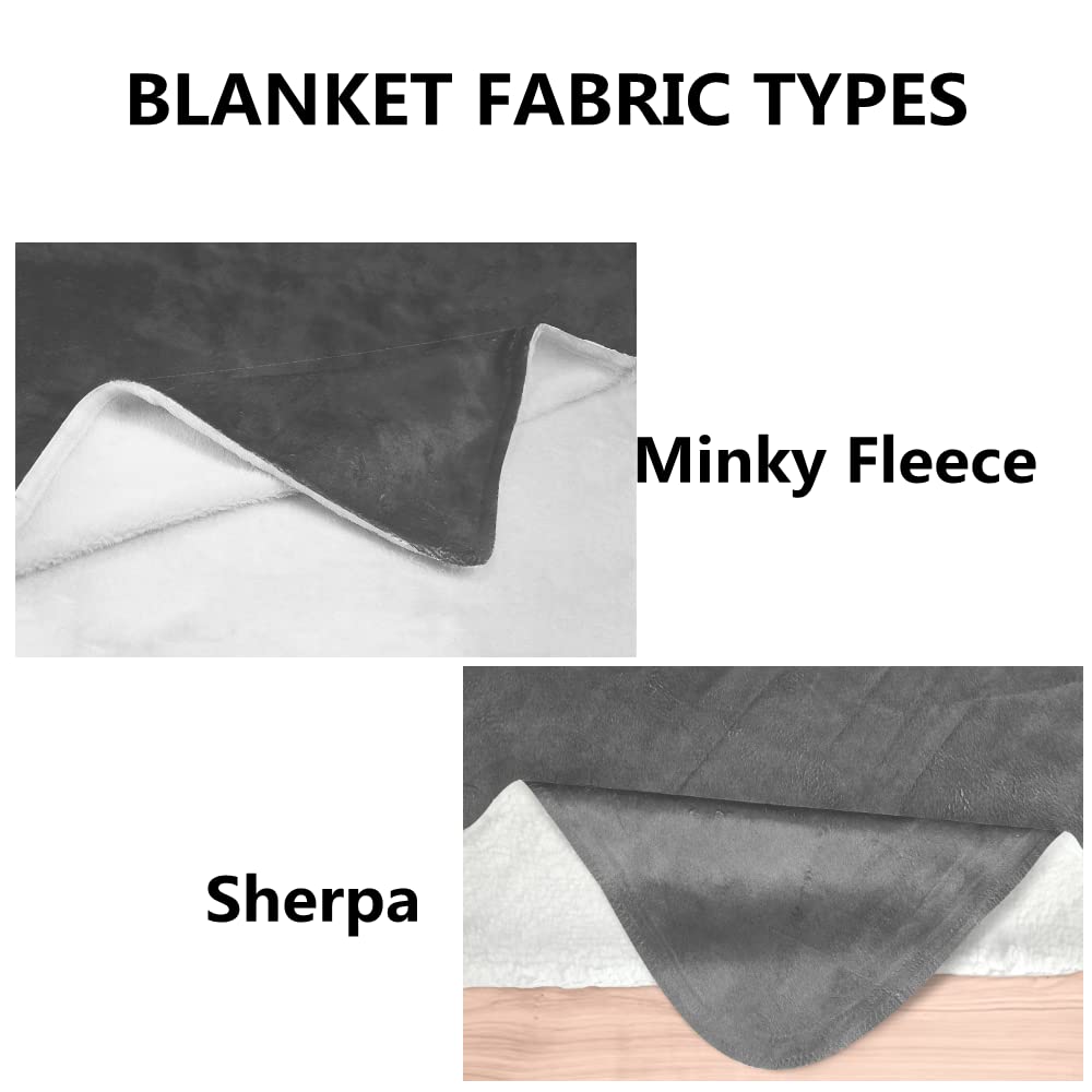 Custom Photo Blanket - Personalized Picture Blanket with Your Design for Mother, Father, Kids, Sister, Friends & Couples - 50x60 Inch Sherpa Fleece - Perfect for Birthday Gifts, Anniversary Presents & Family Keepsakes