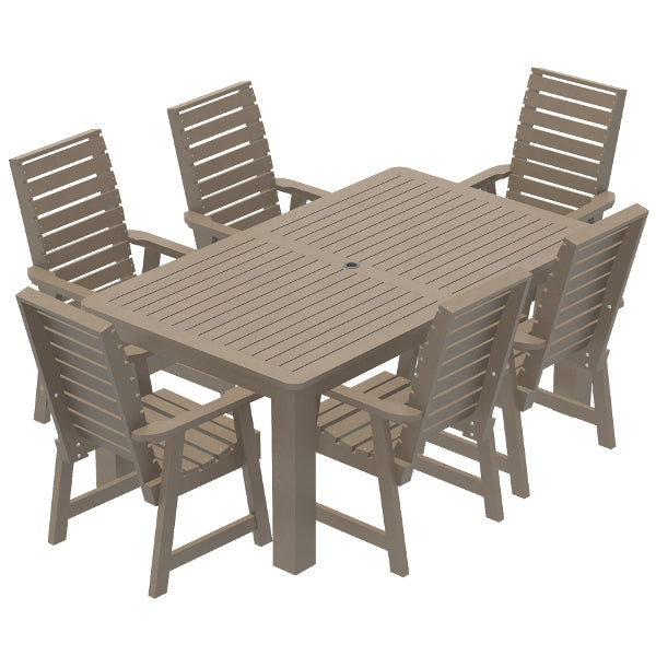 Glennville 7-Piece Dining Set - Modern Wooden Table & Chairs for Kitchen, Dining Room, Patio | Perfect for Family Meals & Entertaining Guests