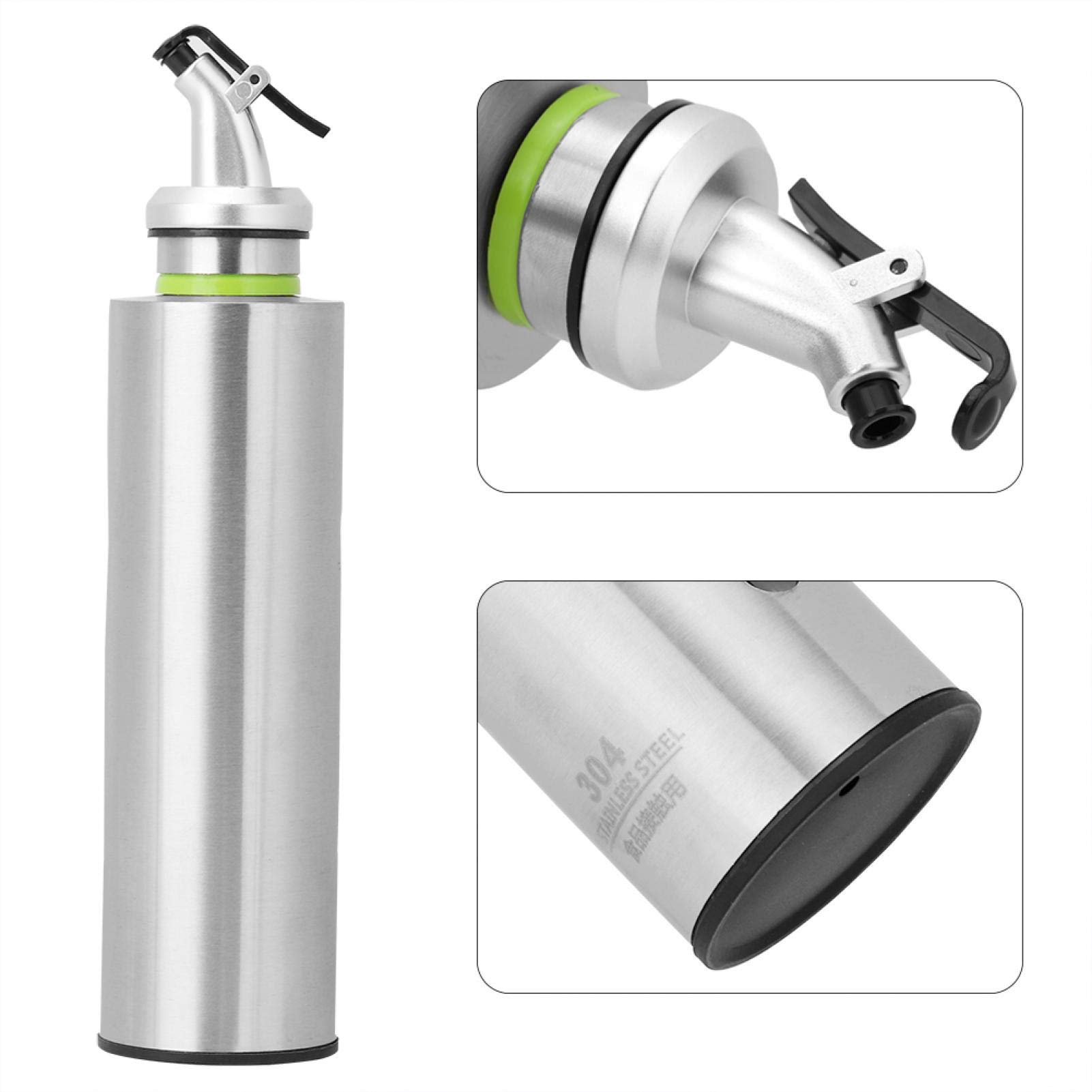 Premium Stainless Steel Oil Dispenser Bottle - 250ml for Cooking Oil, Vinegar & Soy Sauce - Durable & Leak-Proof Kitchen Essential for Salad Dressing, Baking & Meal Prep