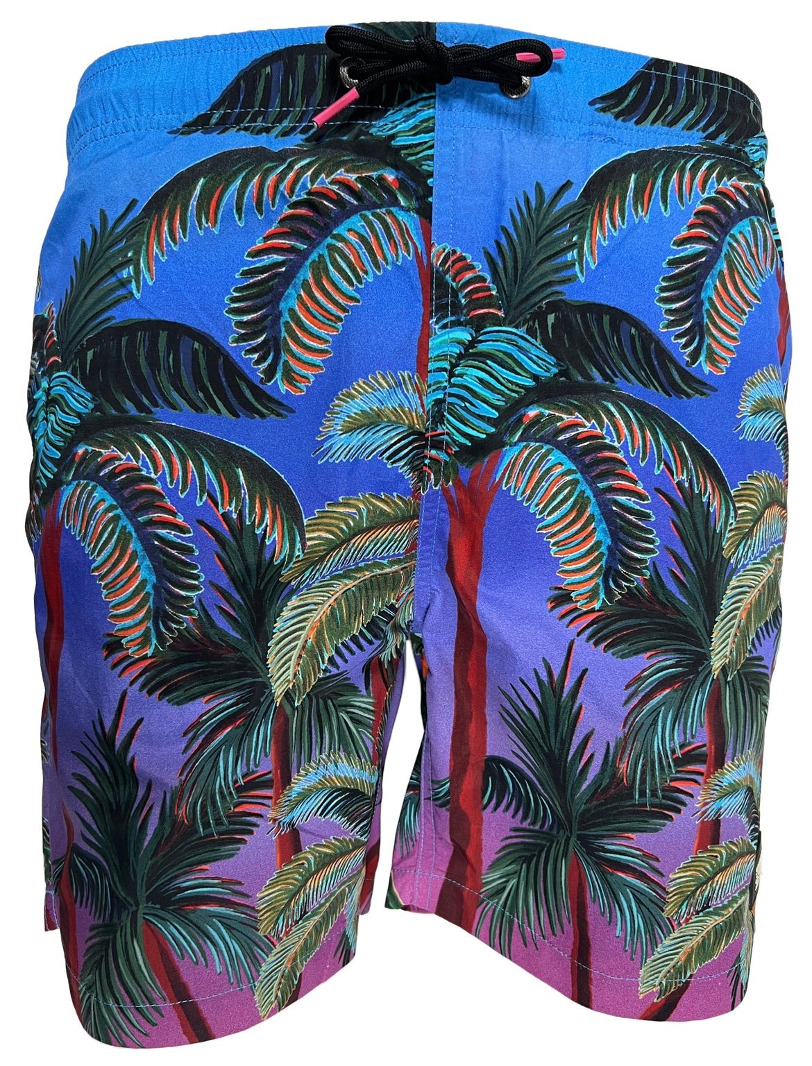SCOTCH & SODA Men's Swim Shorts 172424 - Navy Blue AOP Print - Quick Dry Beach & Pool Swimwear for Summer Vacation