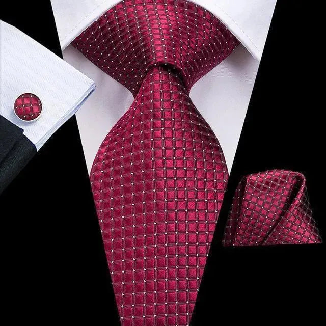 Elegant Pure Dedication Cufflink and Necktie Set for Men - Perfect for Weddings, Business Meetings & Formal Events