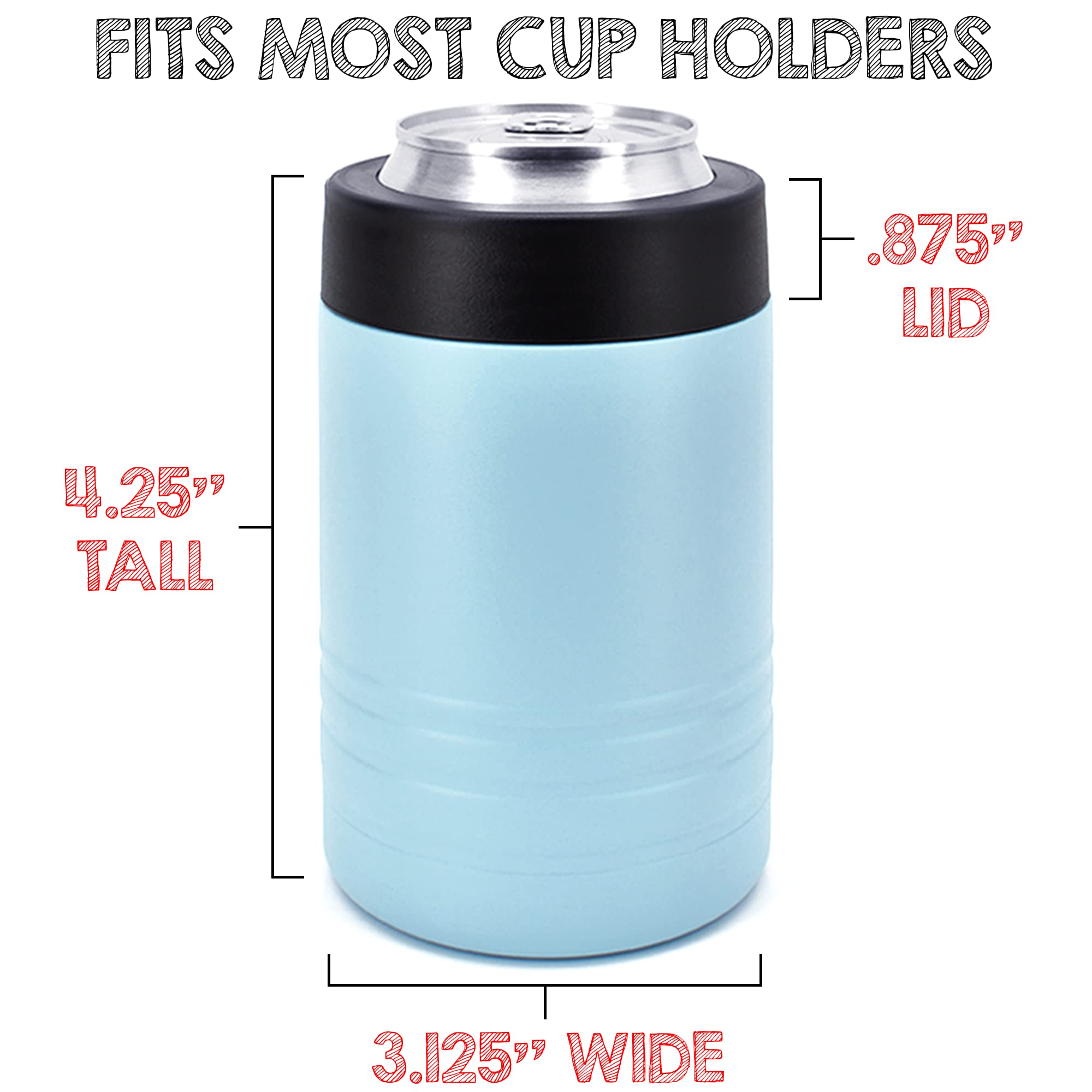 Clear Water Home Goods - 24-Pack 12 oz Stainless Steel Vacuum Insulated Bottles, Double Wall Insulation Keeps Drinks Cold for 24 Hours - Powder Coated Light Blue - Perfect for Picnics, Camping, Office & Outdoor Activities