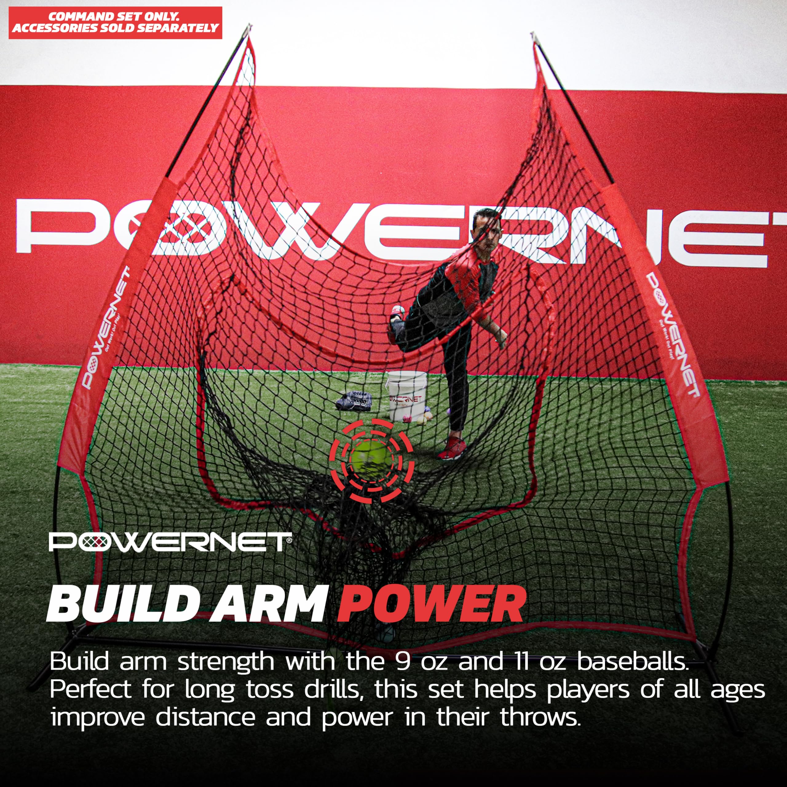 PowerNet Weighted Baseball Training Bundle - Heavy Weighted Baseballs for Pitching, Throwing & Long Toss - Strength Building Equipment for Pitchers & Baseball Players - Perfect for Practice, Command Training & Core Workouts