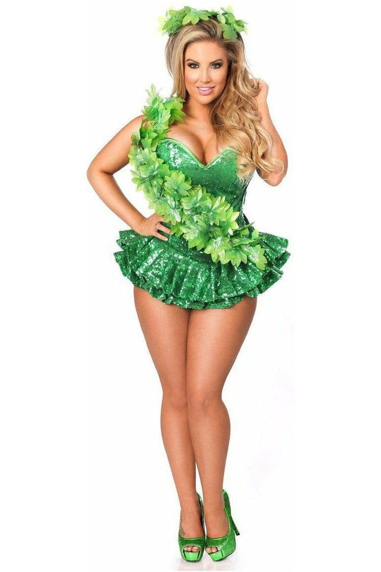 Premium Women's Daisy Corset Top - Elegant Ivy Vixen Corset Costume for Burlesque, Cosplay & Vintage Fashion | Plus Size Lingerie & Waist Training