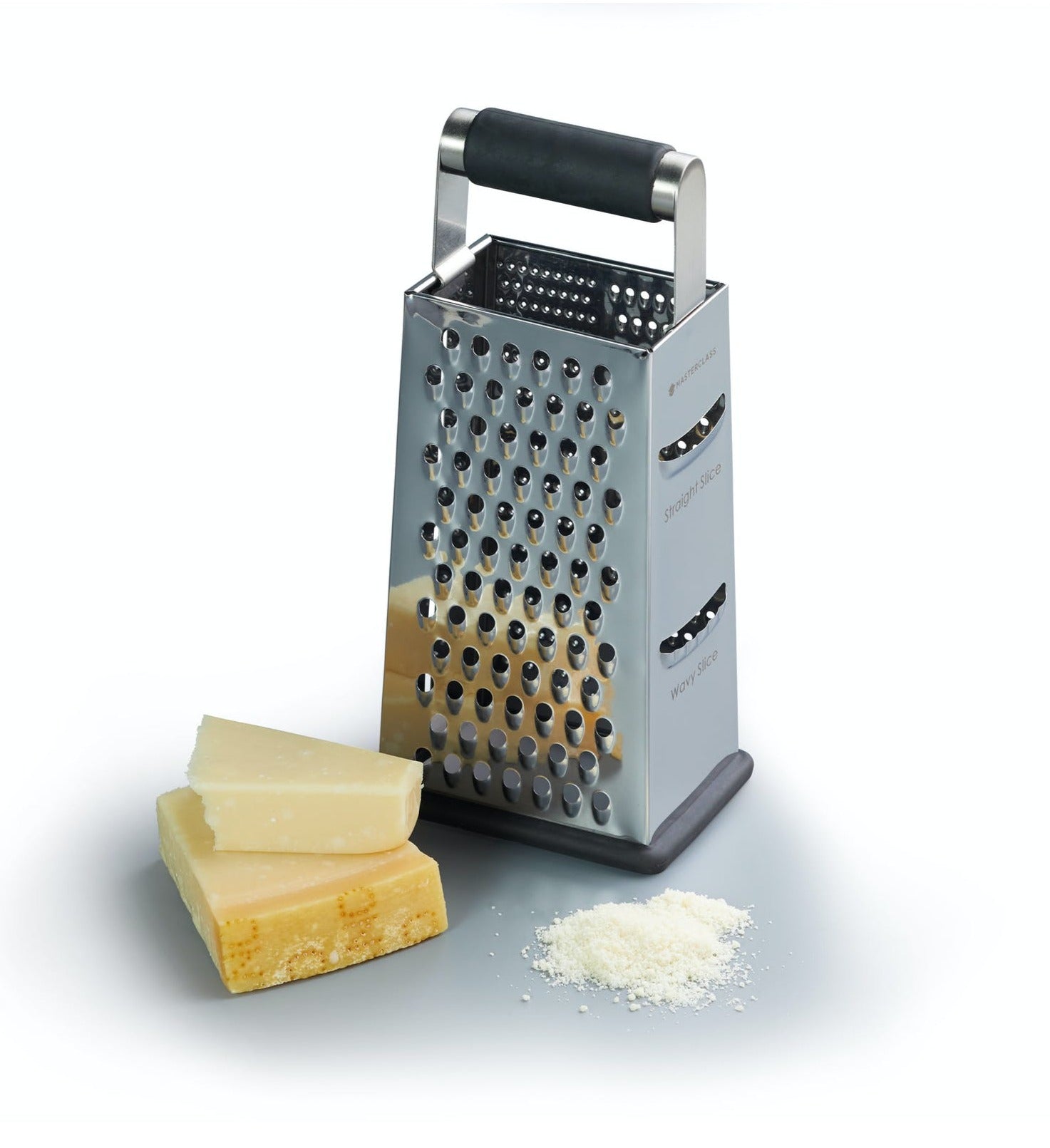 4-Sided Stainless Steel Kitchen Grater with Measurement Marks - Perfect for Cheese, Vegetables, and Zesting - Ideal for Cooking, Baking, and Meal Prep