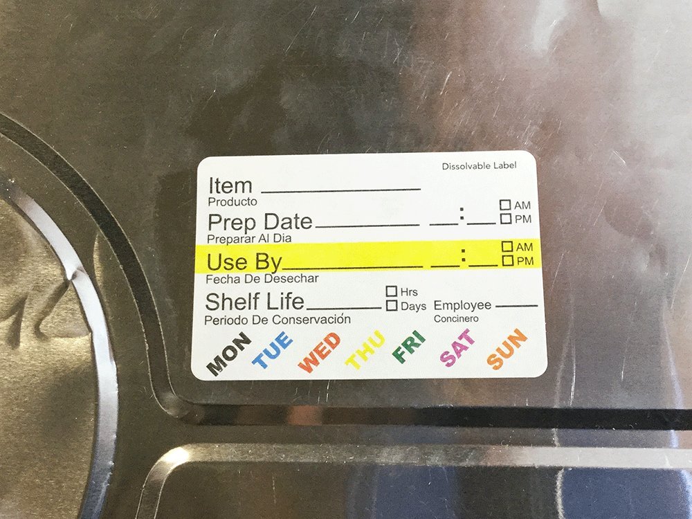 Dissolvable Food Labels 2” x 3” (500 Pack) - Water Solvable Kitchen & Restaurant Stickers for Jars, Containers & Freezer Storage - Perfect for Meal Prep, Pantry Organization & Food Rotation