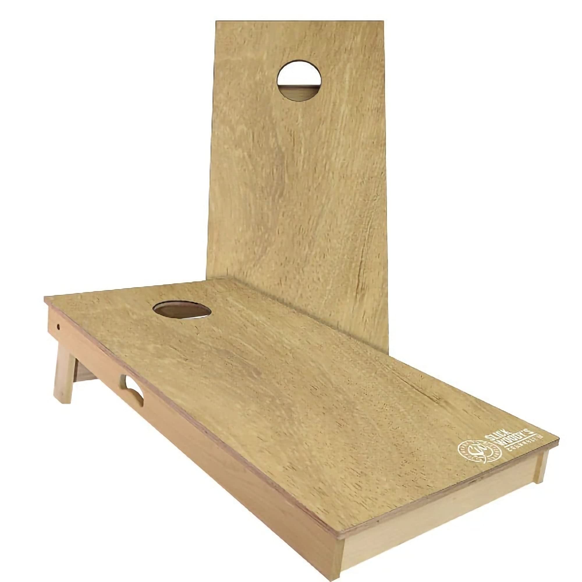 Premium Iroko Wood Cornhole Board Set - 2 Boards & 8 Bags - Custom Size & Accessories Options - Outdoor Lawn Games for Backyard, Tailgating, and Parties