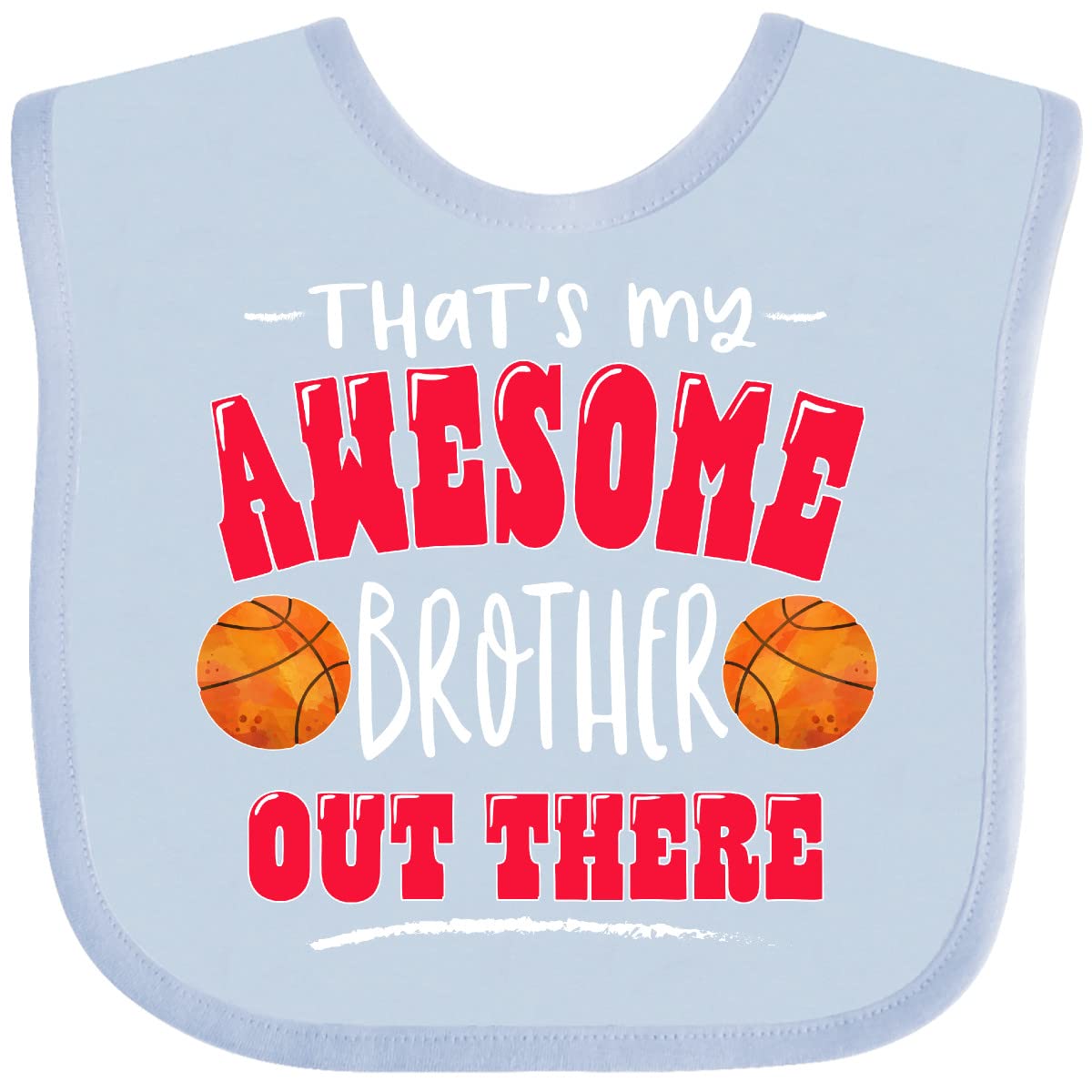 Inktastic Awesome Brother Basketball Baby Bib - Perfect for Game Day Gifts