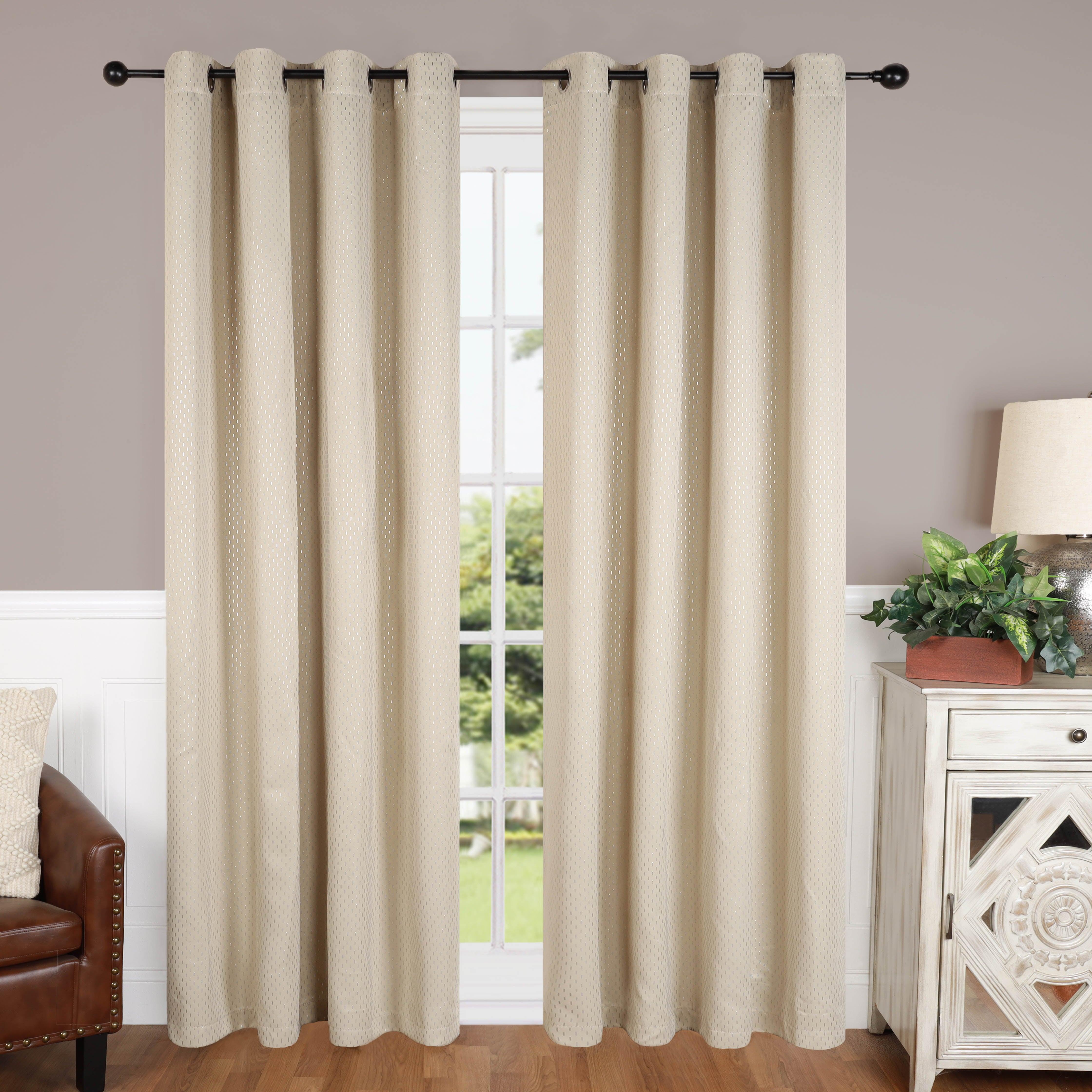 Blackout Curtain Panels Set - Solid Shimmer Grommet Window Drapes for Bedroom & Living Room - Light Blocking Thermal Insulated Room Darkening Curtains for Home Decor