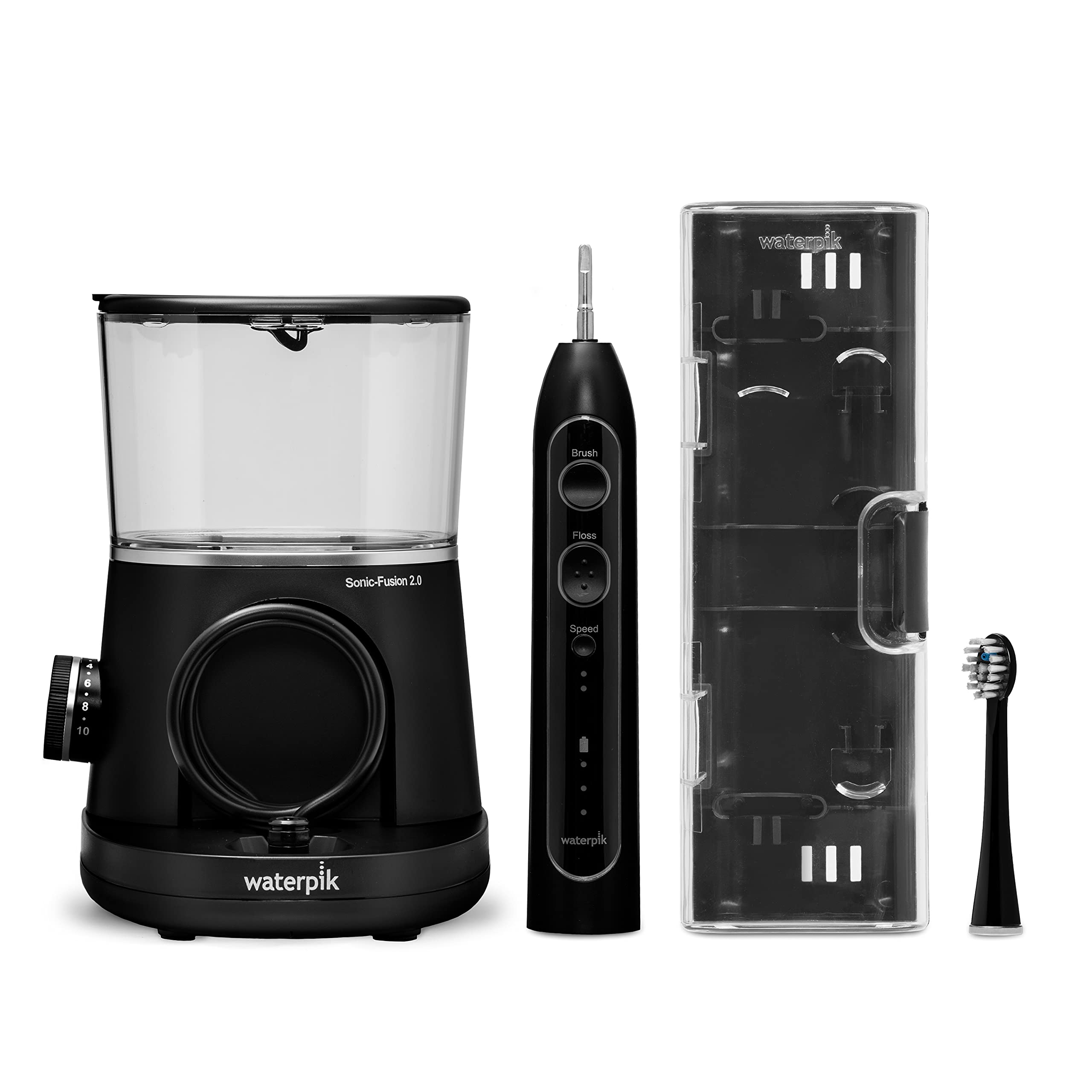 Waterpik Sonic-Fusion 2.0 Electric Toothbrush with Flossing Technology - Black | Professional Dental Care for Teeth Cleaning & Gum Health | Perfect for Home & Travel Use