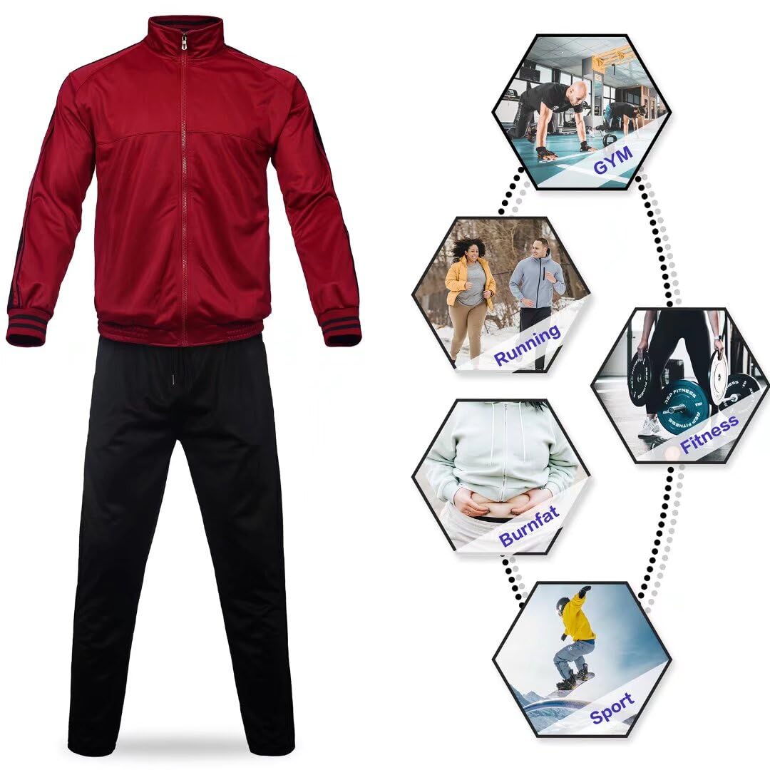 AKsit Men's 2-Piece Sweatsuit Set - Comfortable Casual Jogging Tracksuit for Gym, Lounge & Outdoor Activities | Breathable Workout Sweatpants & Hoodie