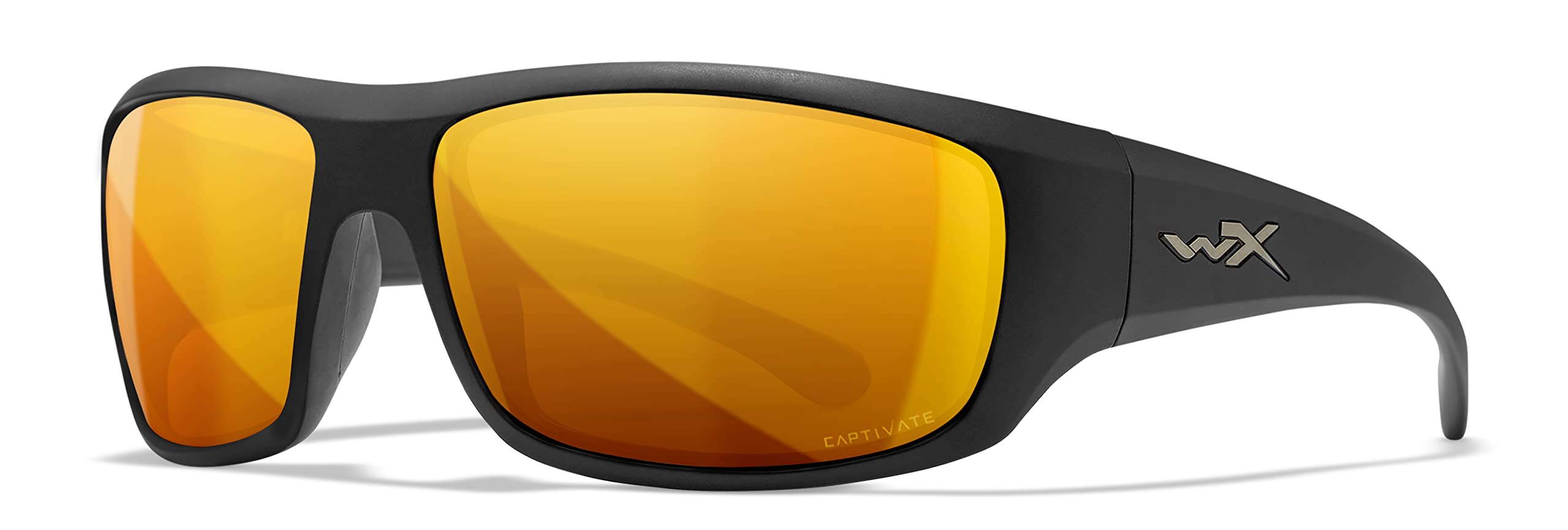 **Wiley X WX Omega Captivate Polarized Sunglasses – UV Protection Safety Glasses for Men & Women – Matte Black Frames with Bronze Mirror Lenses – Ideal for Shooting, Fishing, Biking & Extreme Sports**    *(Use Case: Perfect for outdoor activities, driving, and sports enthusiasts seeking durable, high-performance eyewear.)*