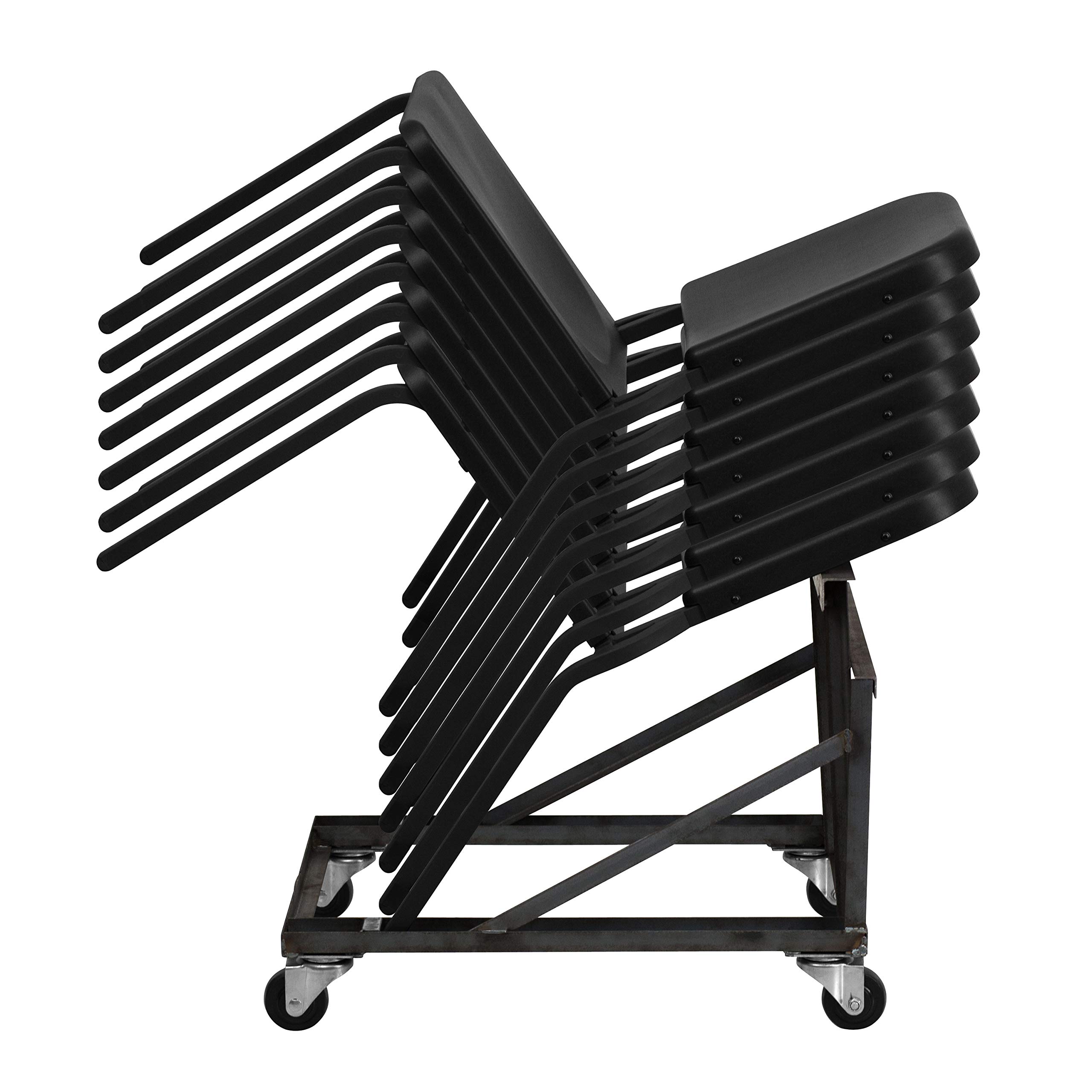 5-Pack Black High-Density Stackable Music Chairs for School, Classroom, Band & Choir - Durable & Comfortable Seating for Students, Performers & Events