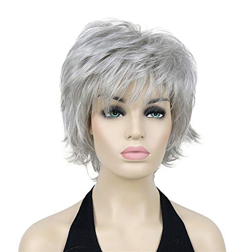 Stylish Short Layered Shaggy Synthetic Wig with Bangs for Women - Perfect for Cosplay, Halloween & Daily Fashion Looks