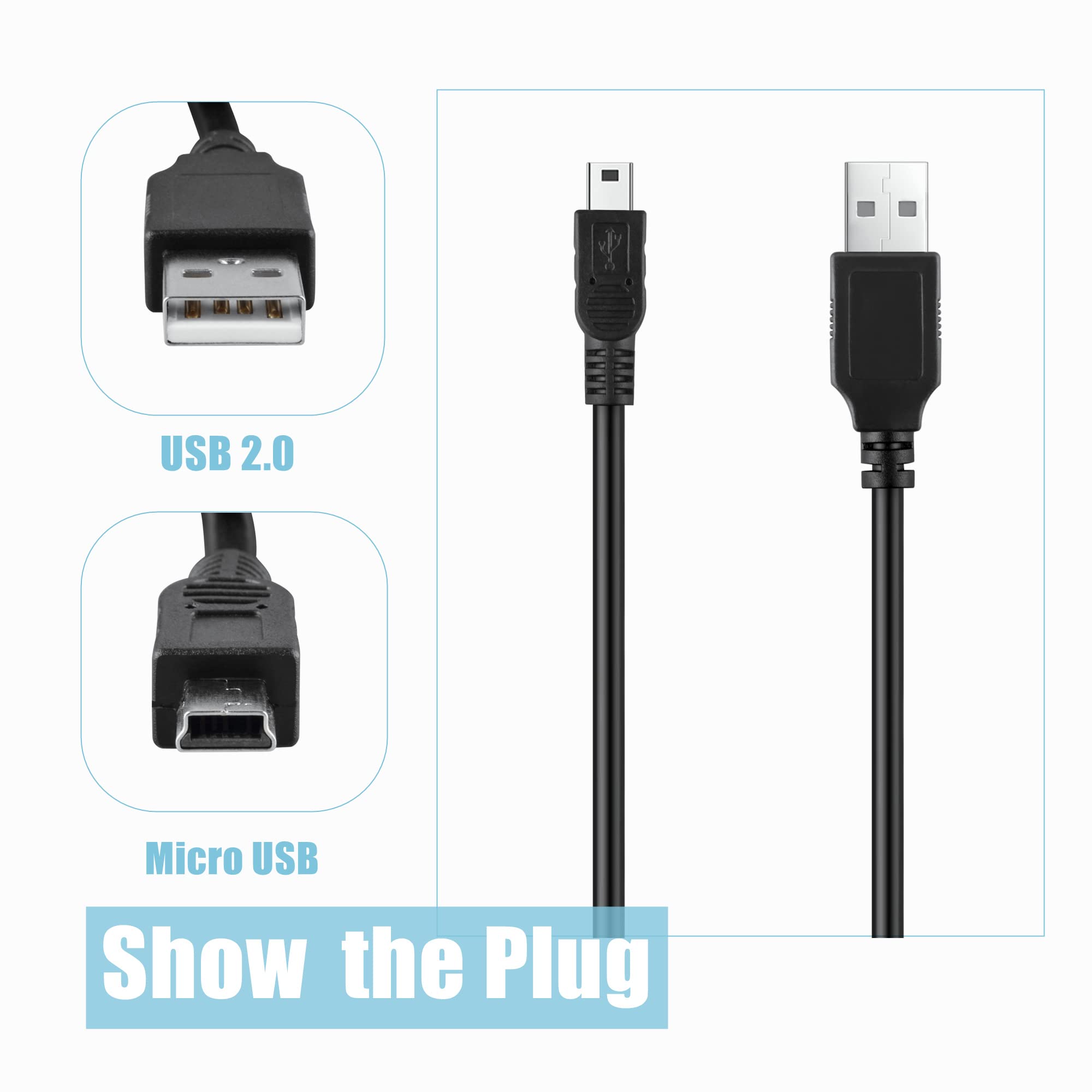 5ft USB Charging Cable for HP Photosmart A440 Printer | Replacement Power Cord for Laptop & PC | Fast Charging Data Sync Cable | Perfect for Home Office & Photo Printing Stations