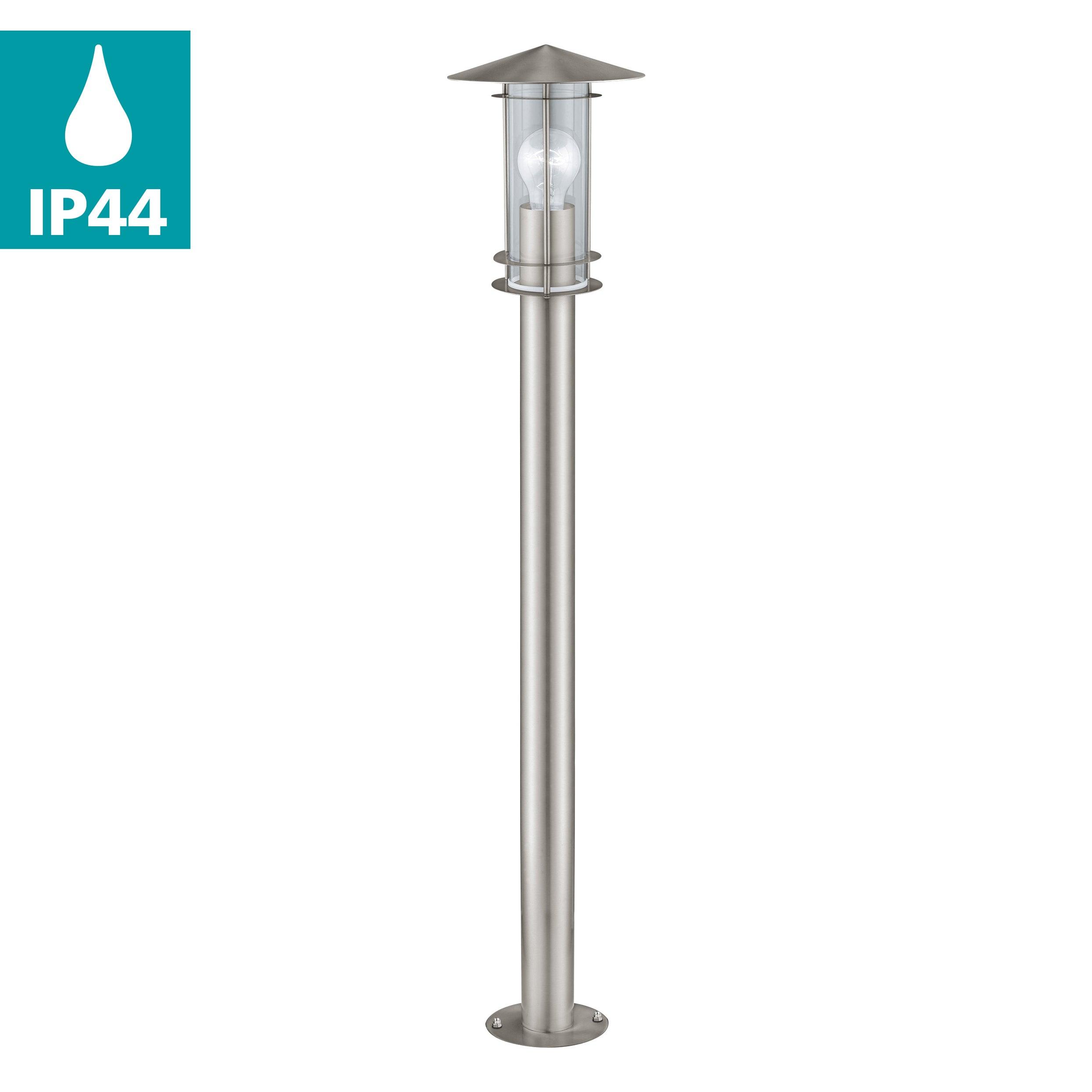 Eglo Lisio 100cm Stainless Steel Outdoor Bollard Light - IP44 Waterproof for Garden, Pathway, and Driveway Lighting