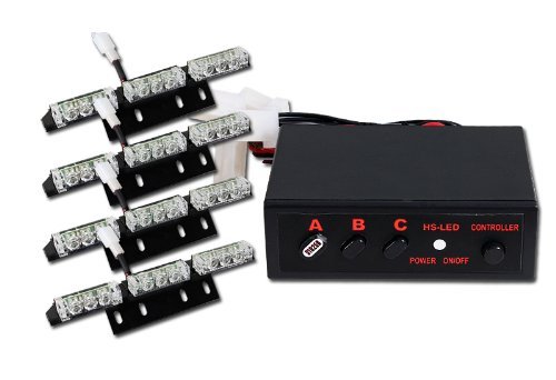 36 LED Amber Emergency Strobe Light for Vehicle Front Grille - High Visibility Warning Light for Trucks, Police Cars & Emergency Vehicles - Perfect for Roadside Safety & Nighttime Visibility