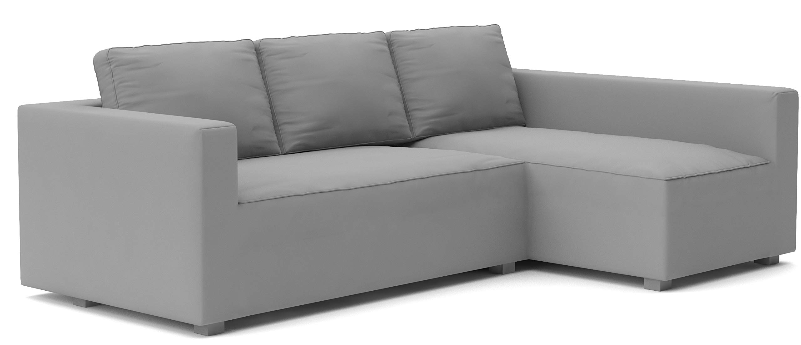 Custom IKEA Manstad Sofa Bed Cover Replacement - Light Gray Cotton Slipcover for Sectional, Corner, or Sofa Bed | Perfect for Living Room, Guest Room, and Home Decor
