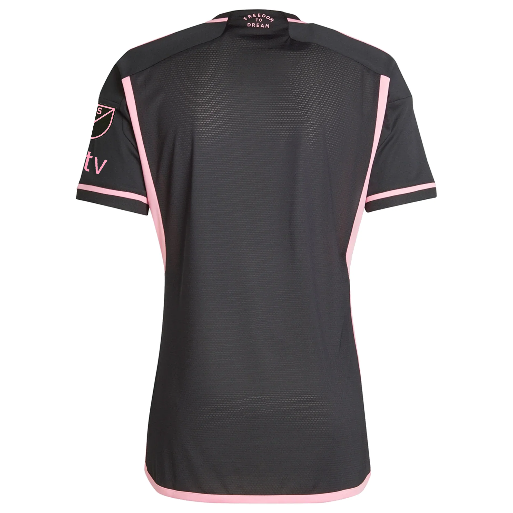 Adidas Inter Miami CF Authentic 2023/24 Away Jersey - Black & Bliss Pink with MLS & Apple TV Patches - Official Soccer Jersey for Fans & Players - Perfect for Matchdays, Training & Gifting