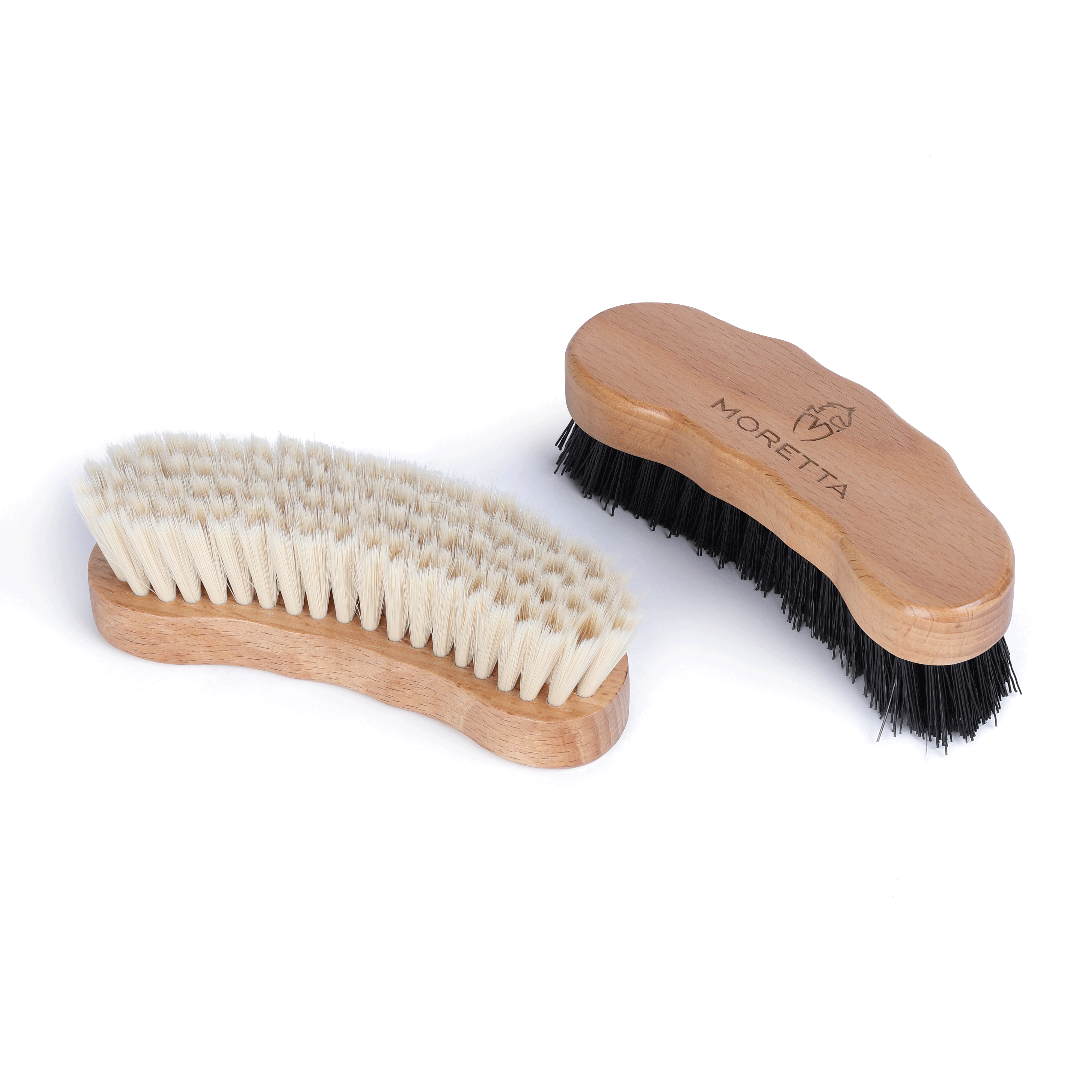 Premium Moretta Shoe Brush Set for Leather & Suede - 3-Piece Shoe Care Kit with Soft & Stiff Bristles - Perfect for Polishing, Cleaning & Maintaining Dress Shoes, Boots & Handbags at Home or Office