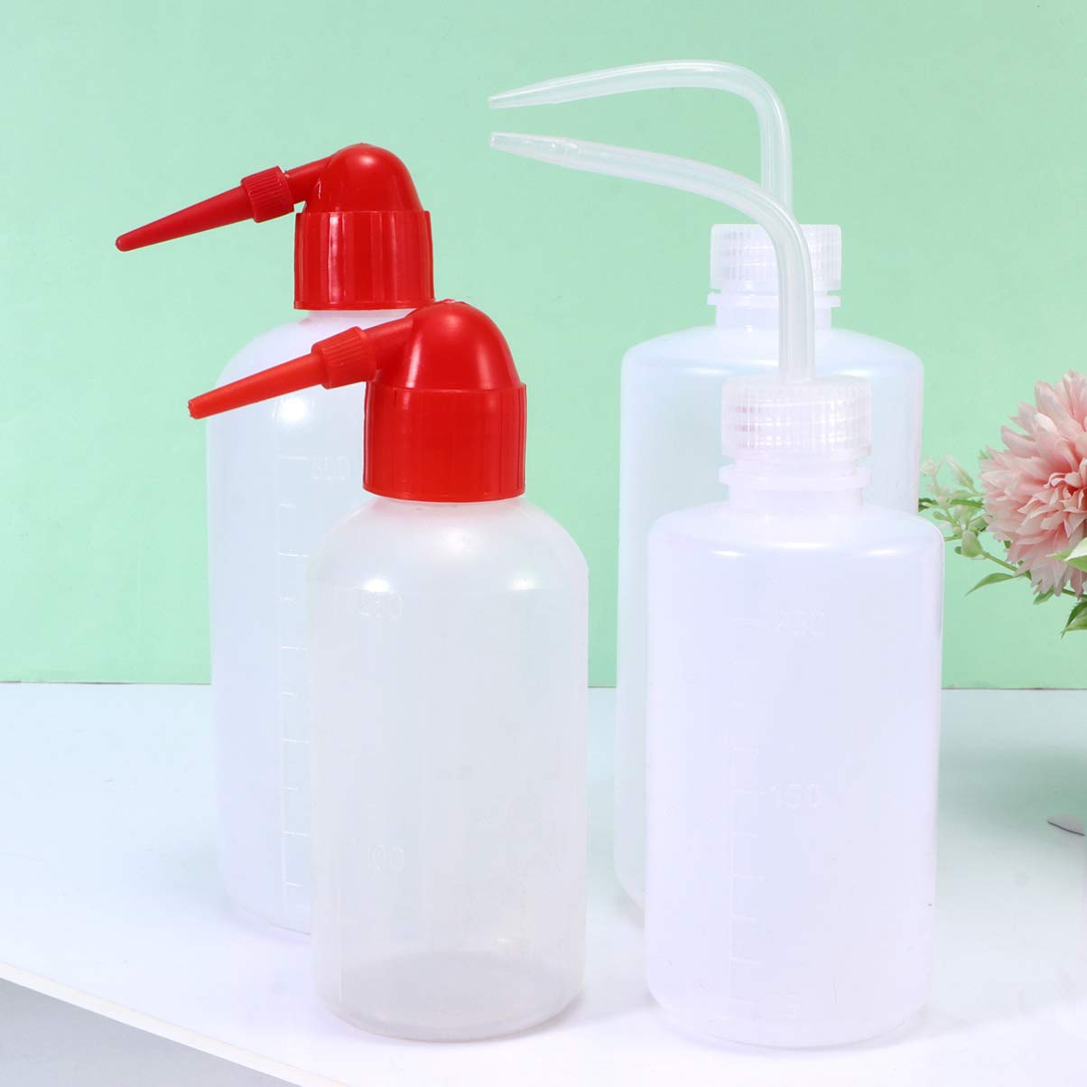 EXCEART 4pcs 500ml Plastic Hair Dye Bottles for Salon & Home Use