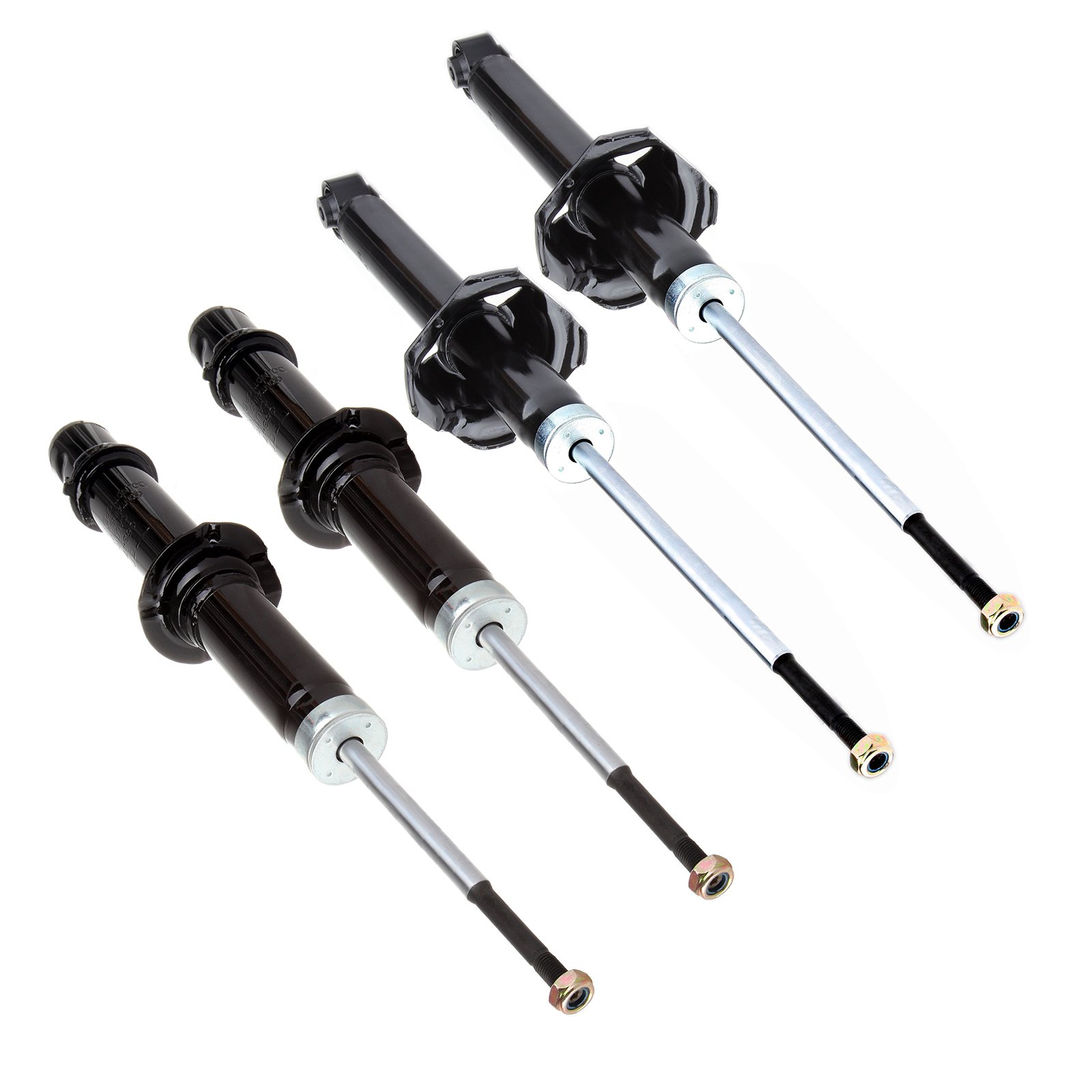 FINDAUTO 4x Front & Rear Shock Absorbers for 1997-2001 Honda CR-V - Gas Struts Replacement (341260 & 341261) - Black Auto Suspension Parts for Smooth Ride & Off-Road Performance