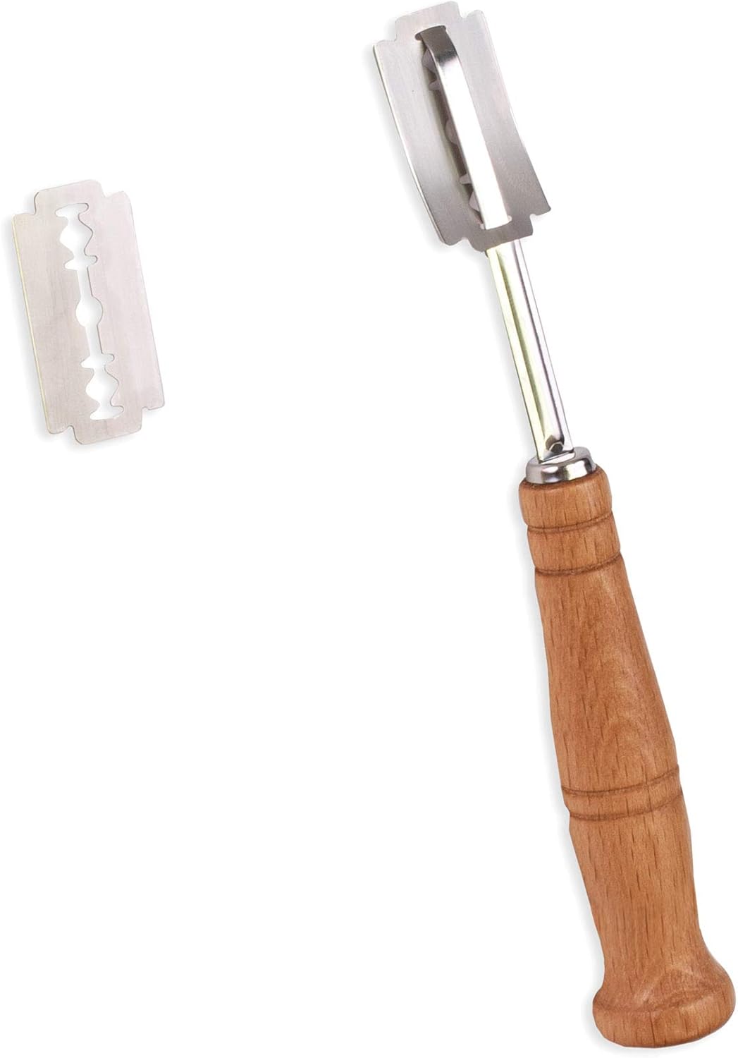 Artisan Wood & Stainless Steel Bread Lame Knife - Professional Scoring Tool for Sourdough Baking - Perfect for Home Bakers and Bread Enthusiasts