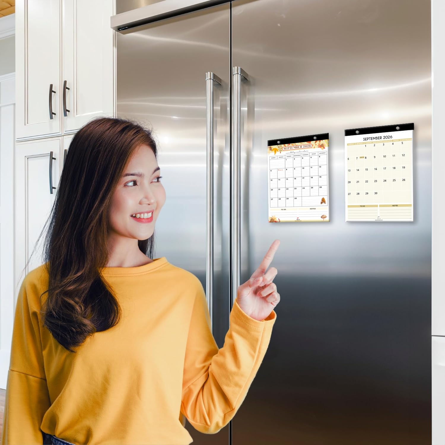 Strive Zen Magnetic Refrigerator Calendar 2025-2026 - A5 Size Dry Erase Fridge Planner for Family & Office - January 25 to December 26 - Perfect for Scheduling, Appointments & Meal Planning - Ideal for Kitchen, Home & Workspace Organization