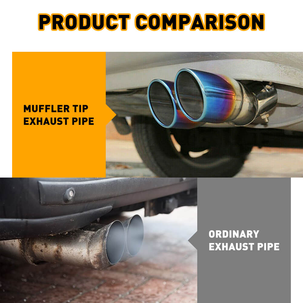 High Performance Muffler Tip & Exhaust Pipe Elbow Kit - Stainless Steel Car Exhaust Tubing for Vehicle Modification - Perfect for Racing, Off-Road & Custom Car Upgrades
