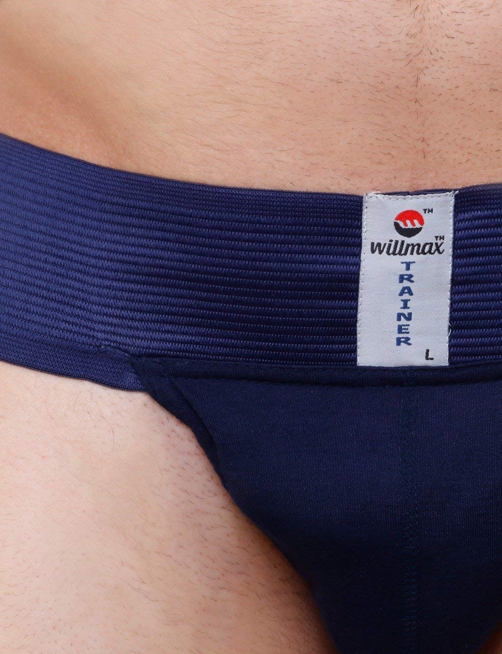 WMX Gym Cotton Supporter Briefs with Cup Pocket - Athletic Fit Underwear for Men (Pack of 2) | Ideal for Workout, Running & Sports Activities